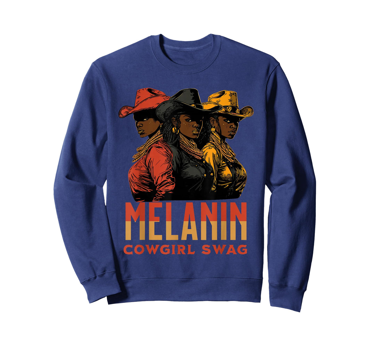 Melanin Cowgirl Swag African American History Western Rodeo T-Shirt