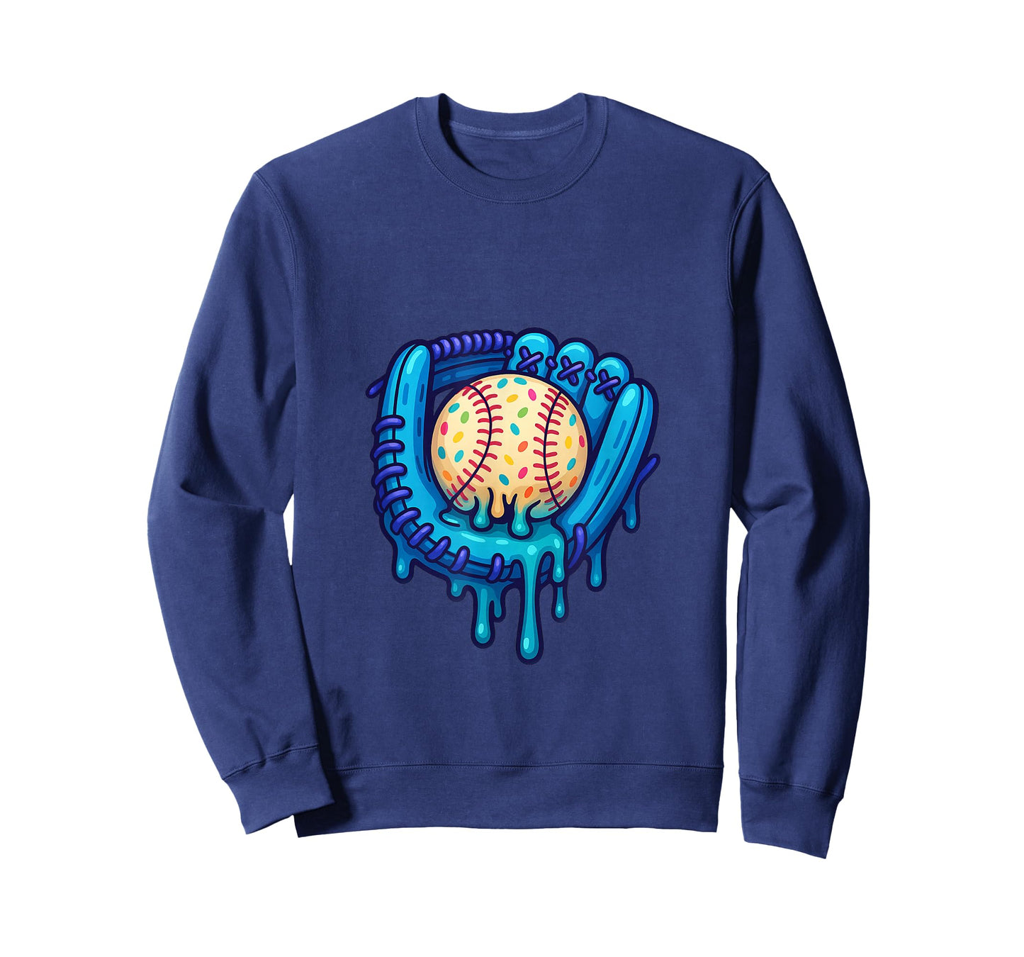 Baseball Drip Ice Cream Sprinkles Baseball Glove T-Shirt