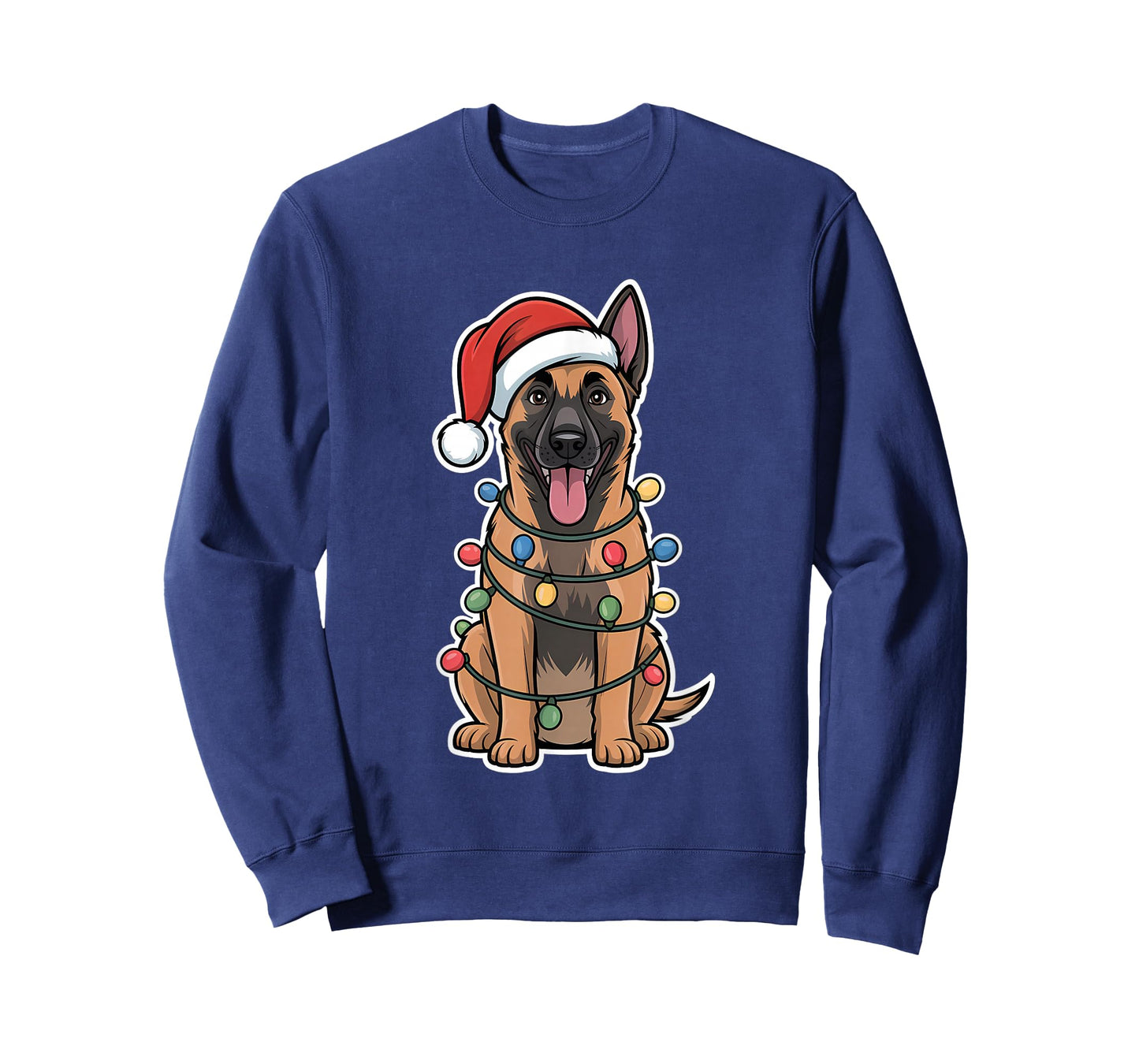 Belgian Malinois Wrapped in Christmas Lights T-Shirt