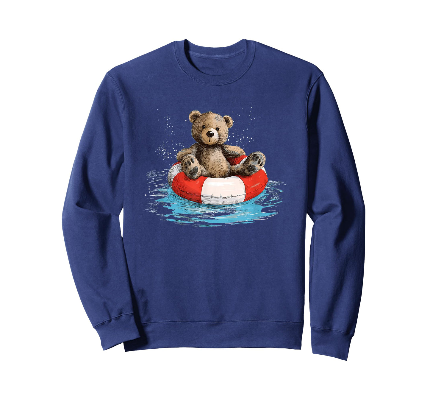 Floating Pool Ring with Cute Teddy Bear Look T-Shirt
