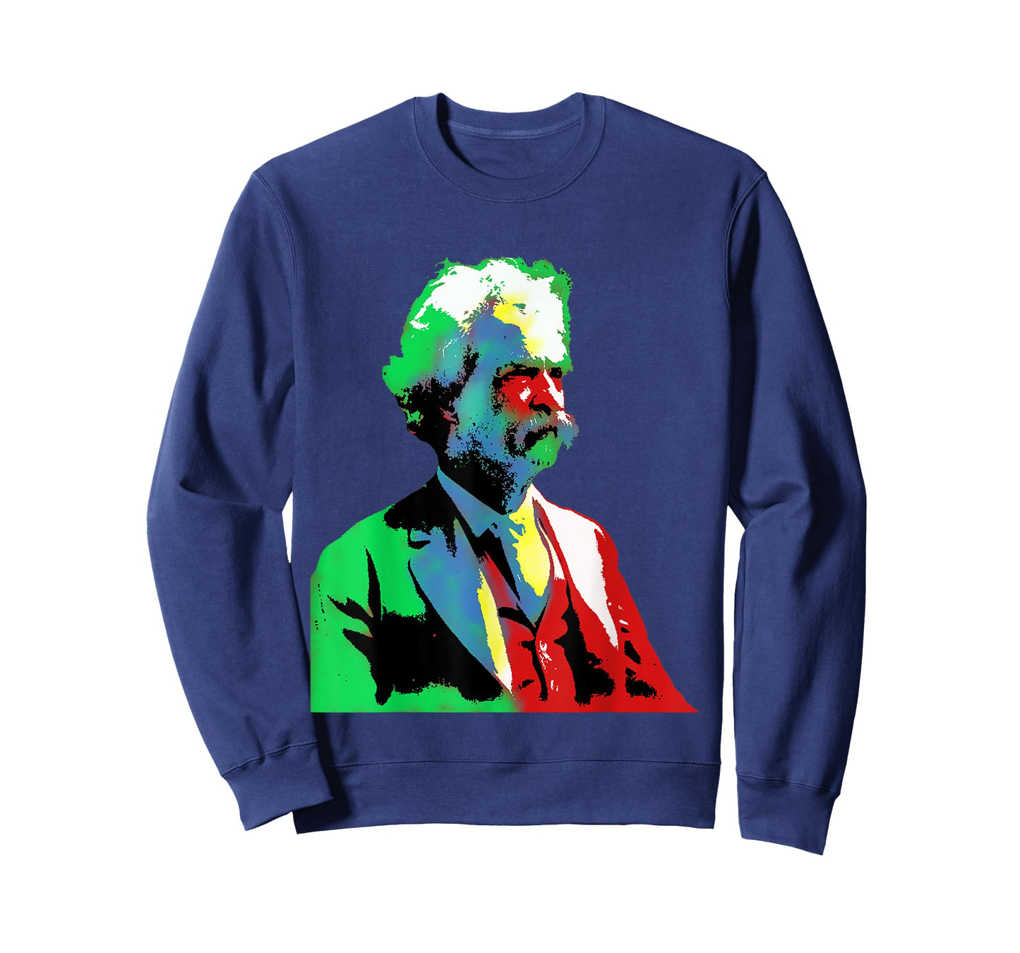 Mark Twain Colorful Old Gentleman Fun Art T-Shirt