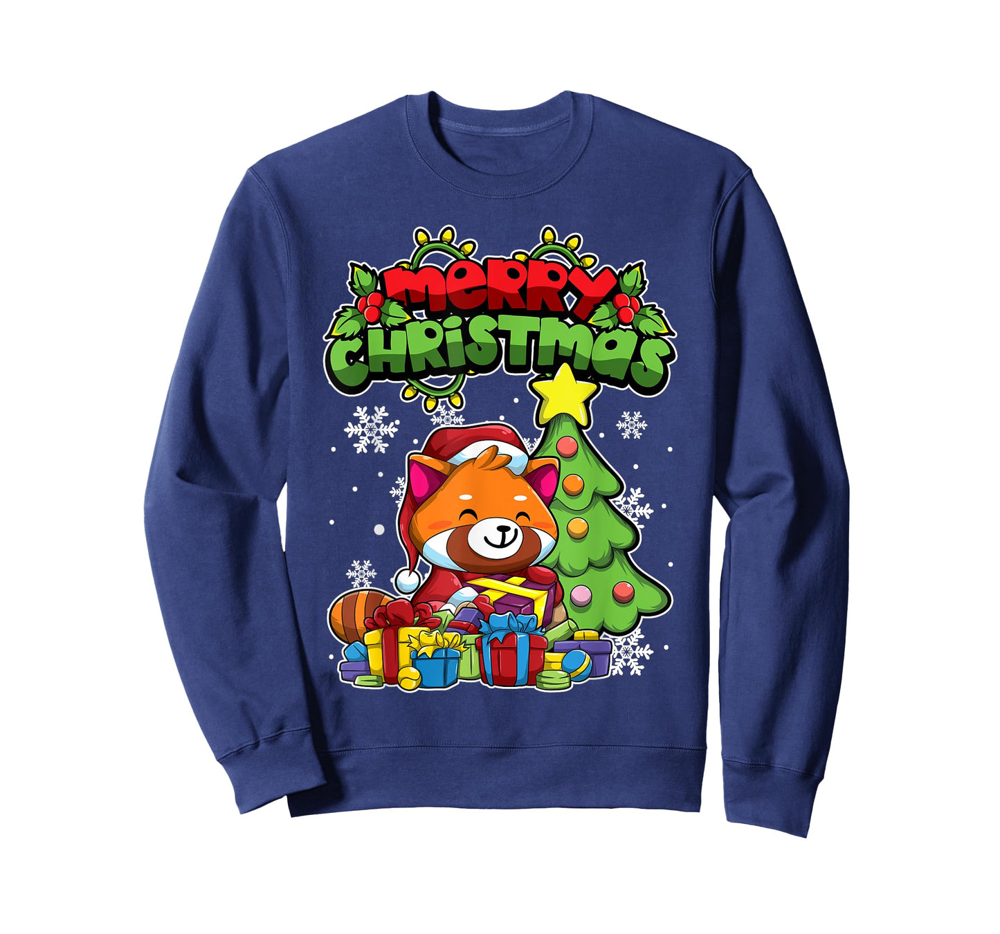 Merry Christmas Animals - Xmas Red Panda T-Shirt