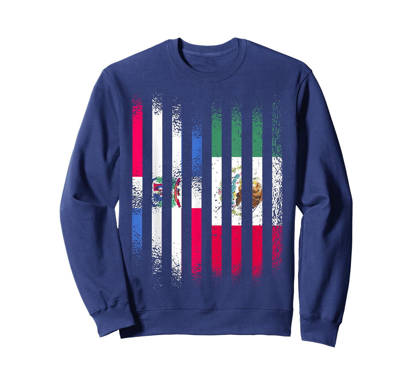 Dominican Republic Flag Mexico Grown Country Flags Stripes T-Shirt
