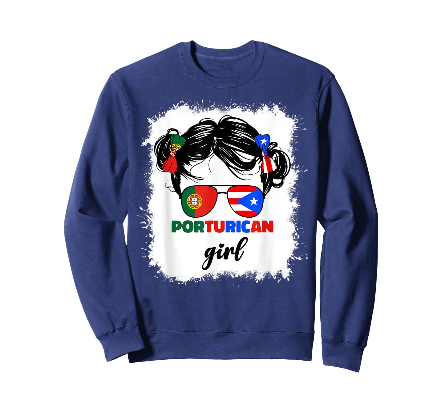 Half Portuguese And Puerto Rican Rico Portugal Kids Girls T-Shirt