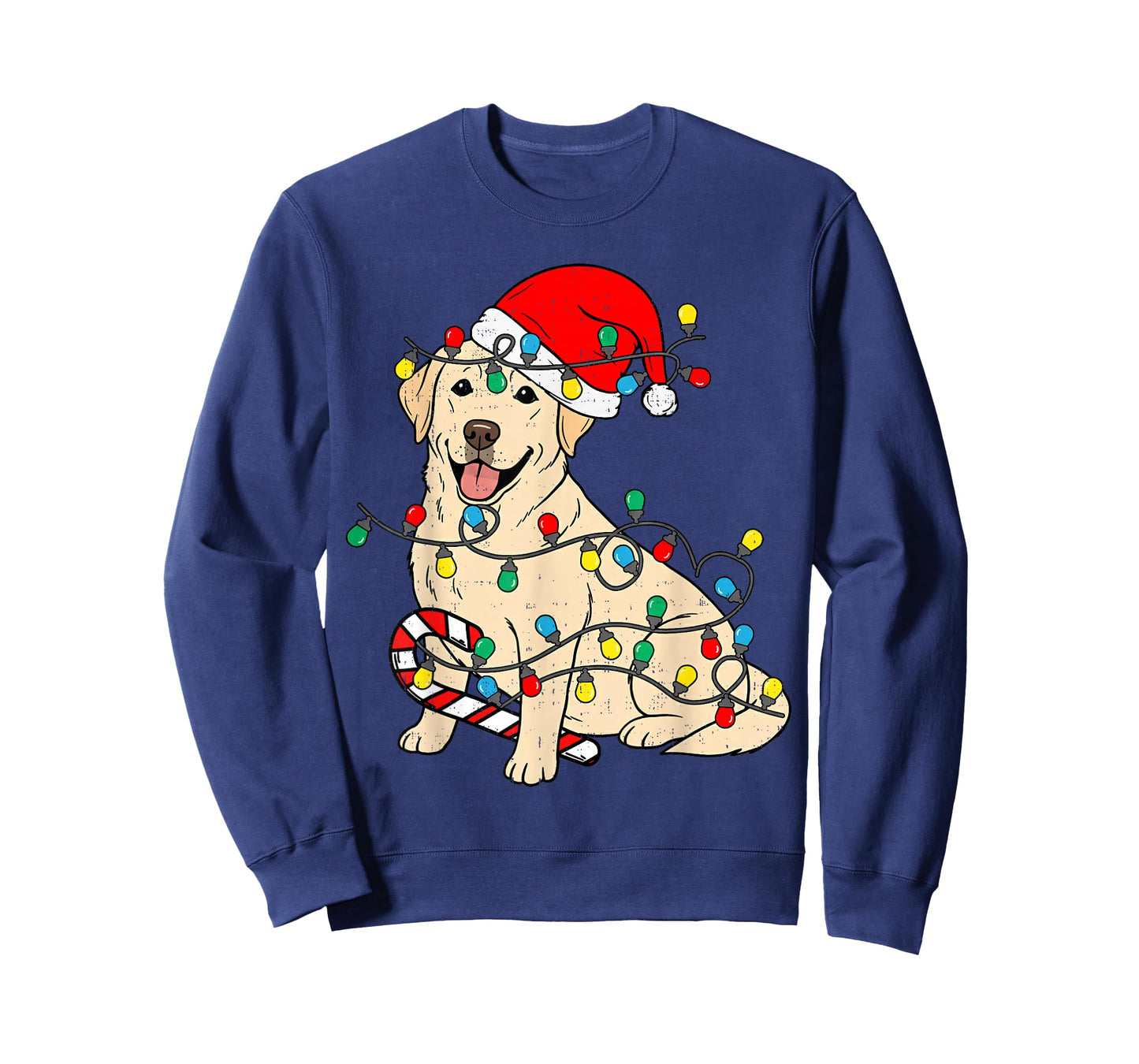 Labrador Retriever Dog Christmas Lights Xmas Pet Dog Lover T-Shirt