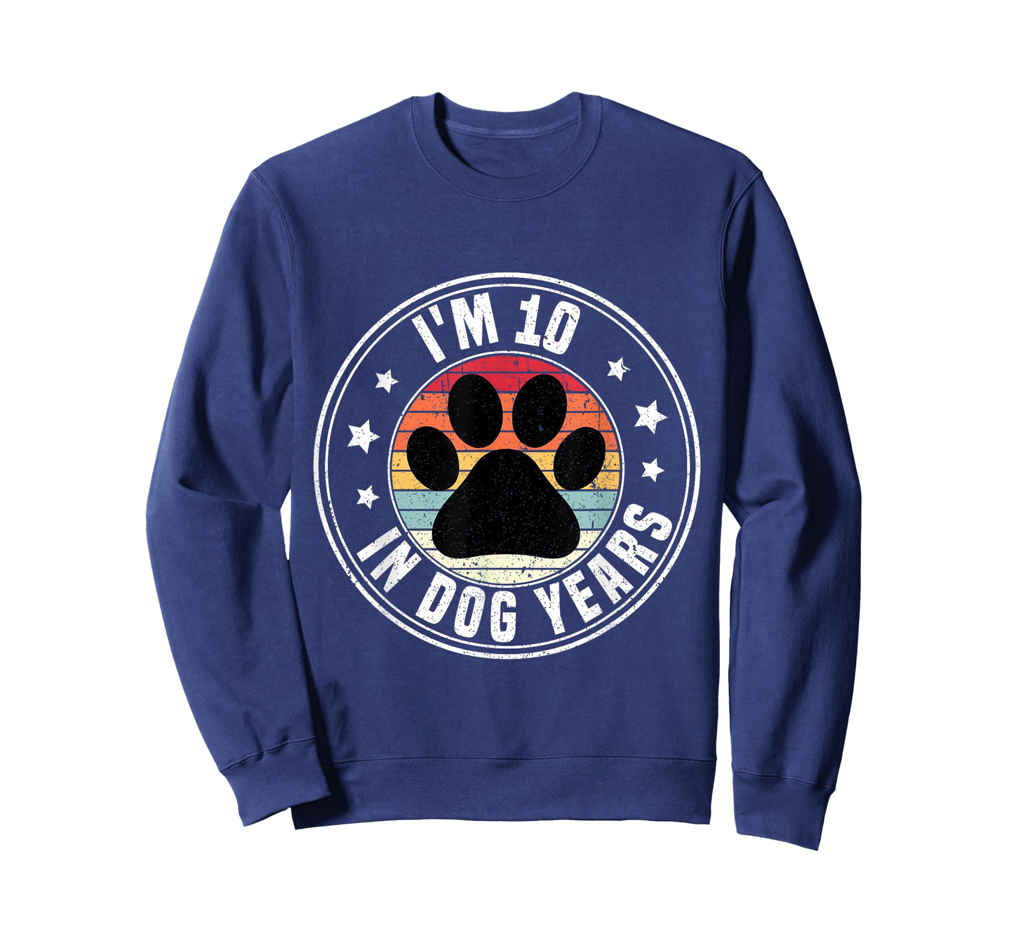 I'm 10 in Dog Years Funny 70th Birthday Dog Lover Vintage T-Shirt