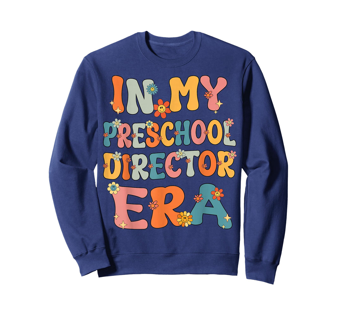 In My Preschool Director Era Retro Groovy Preschool Director T-Shirt