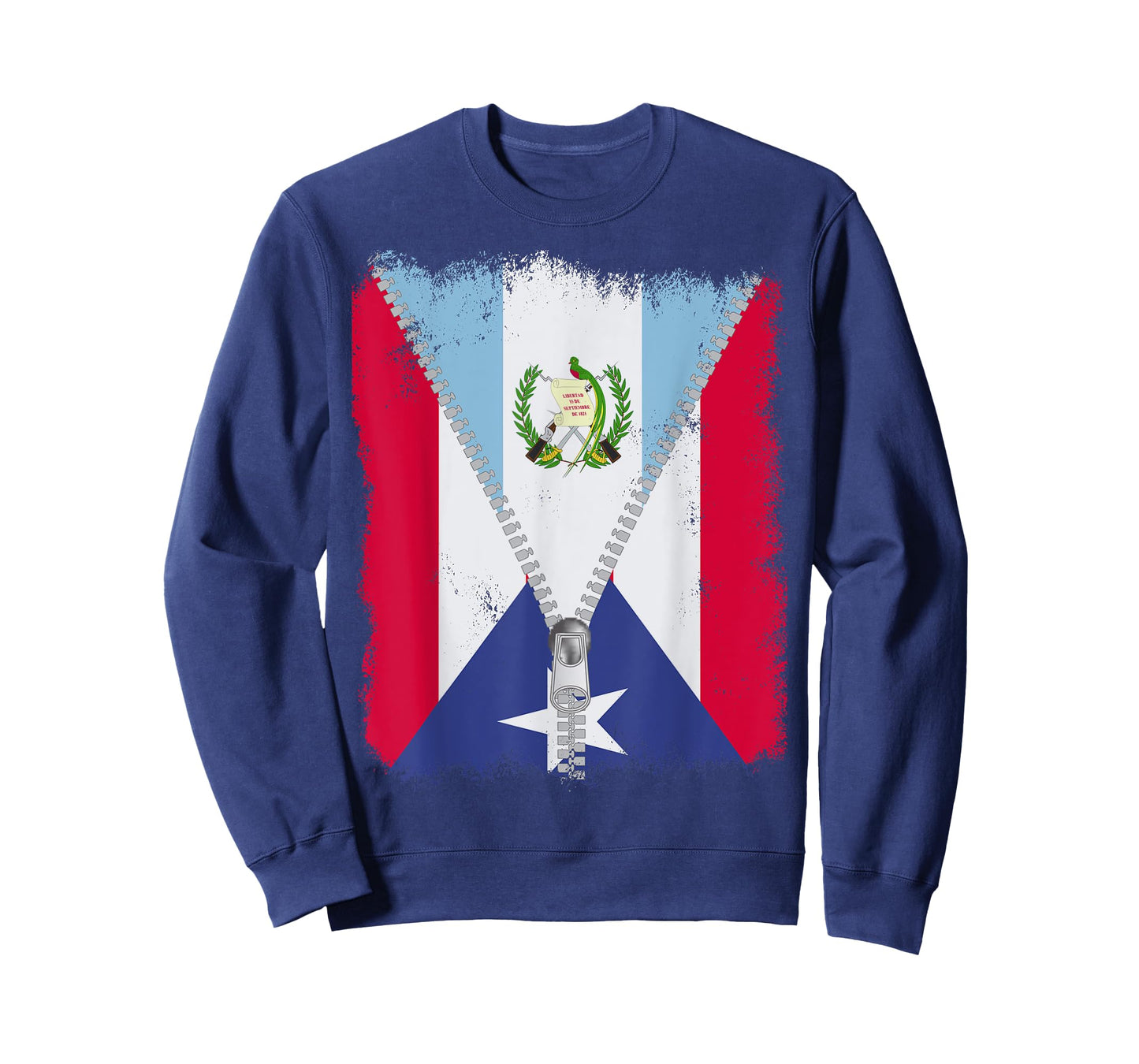 Puerto Rico Flag Guatemalan zip T-Shirt