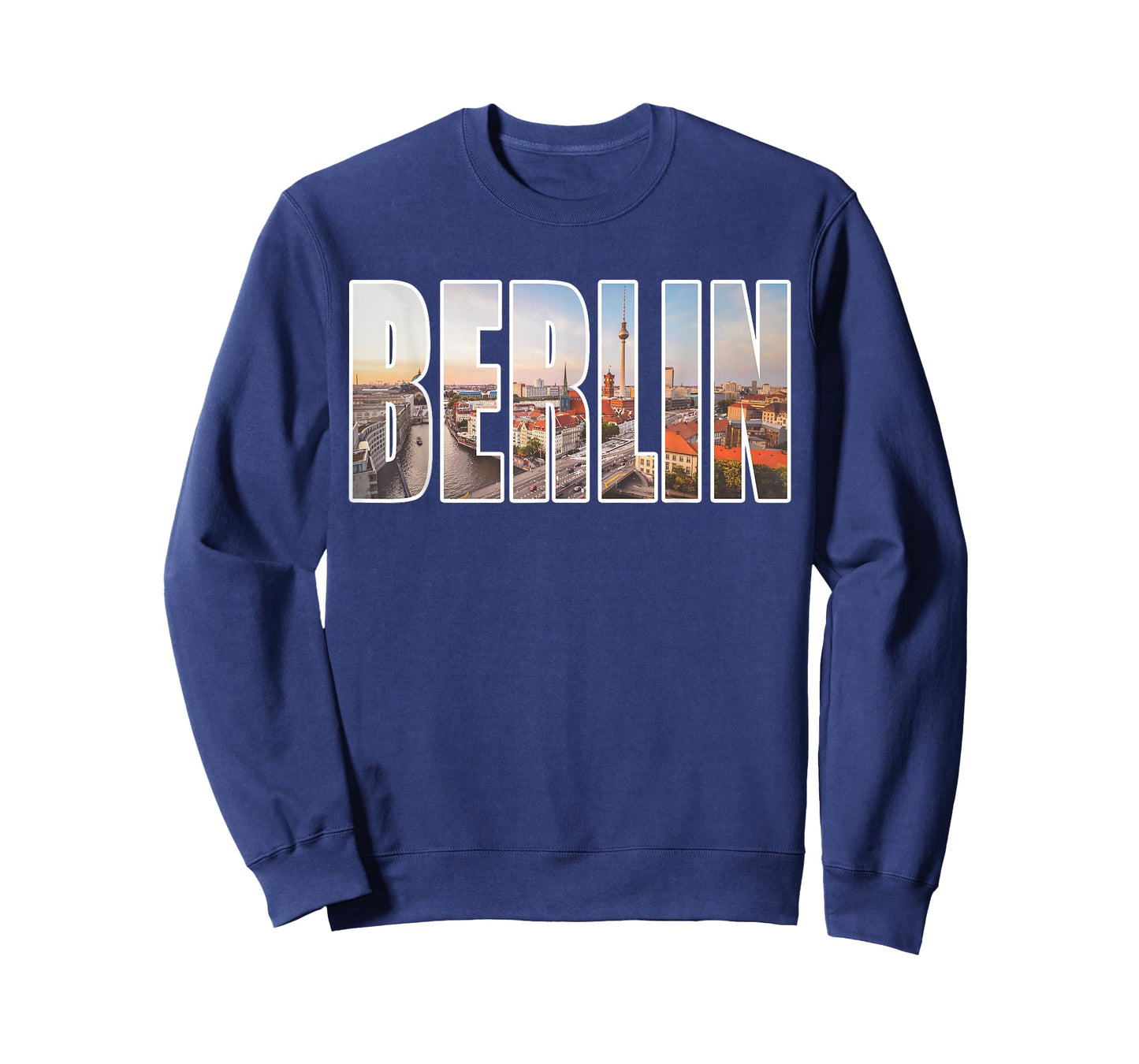 Berlin Germany Berliner Urban Skyline Photography Font T-Shirt