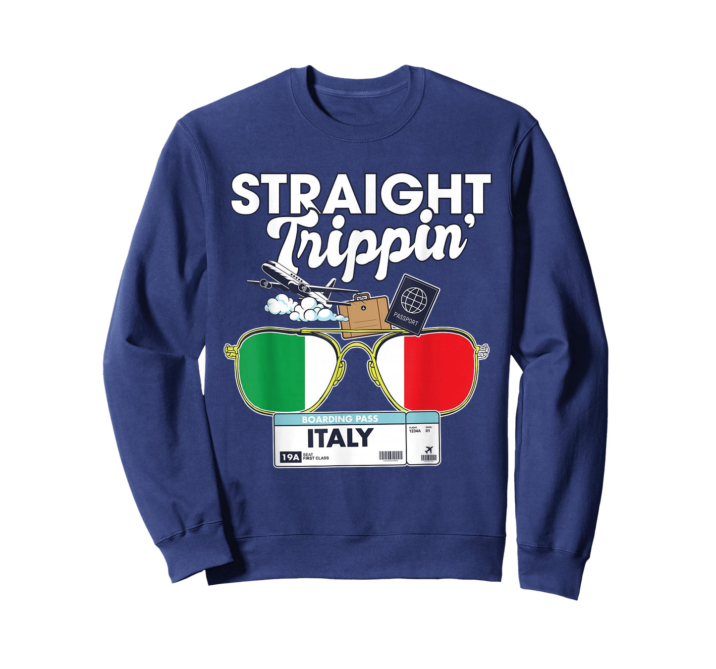 Straight Trippin' Italy Vacation Tour Travel Trip Matching T-Shirt