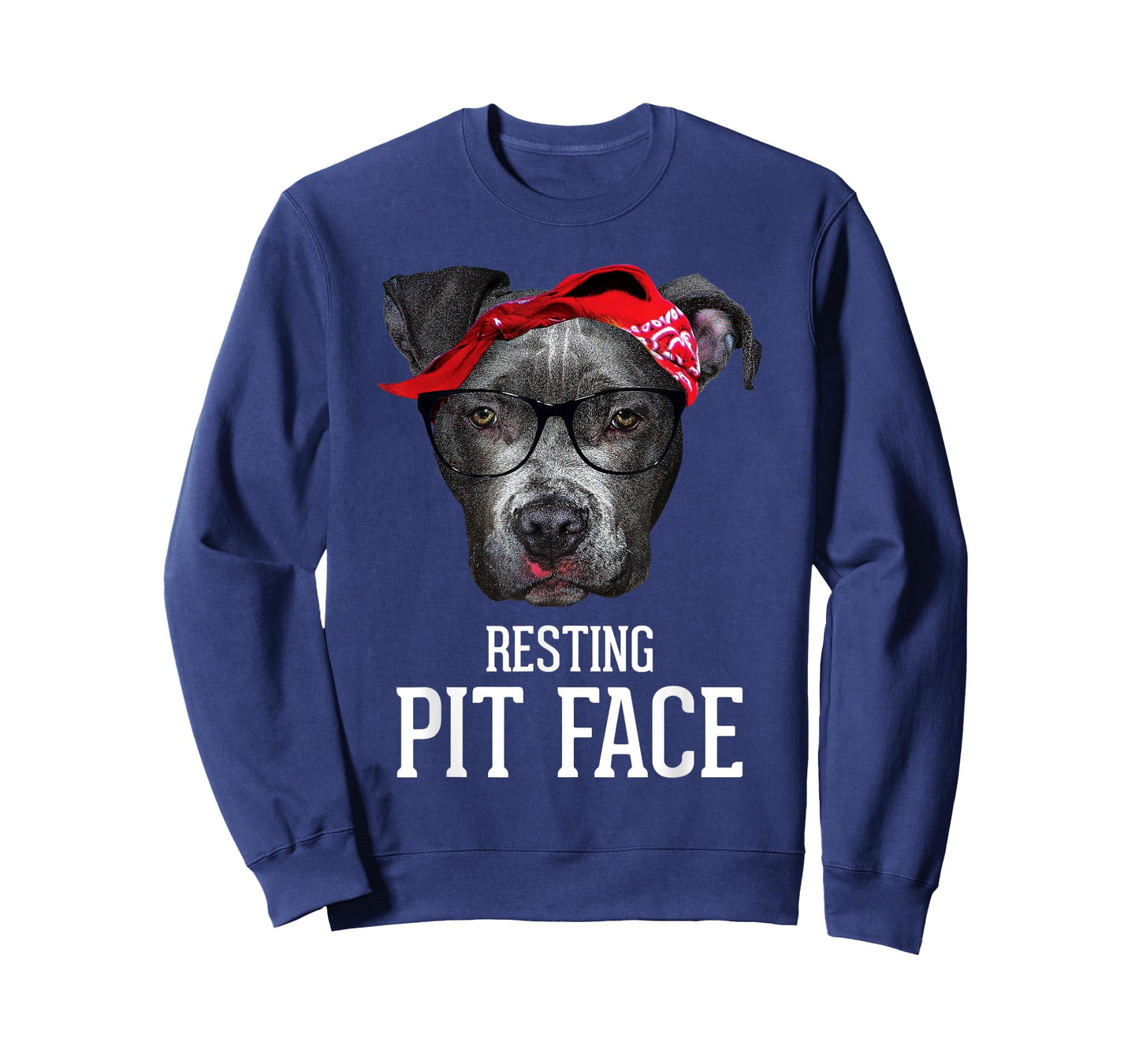 Vintage Pitbull Resting Pit Face - Funny Pitbull Lovers Dog T-Shirt