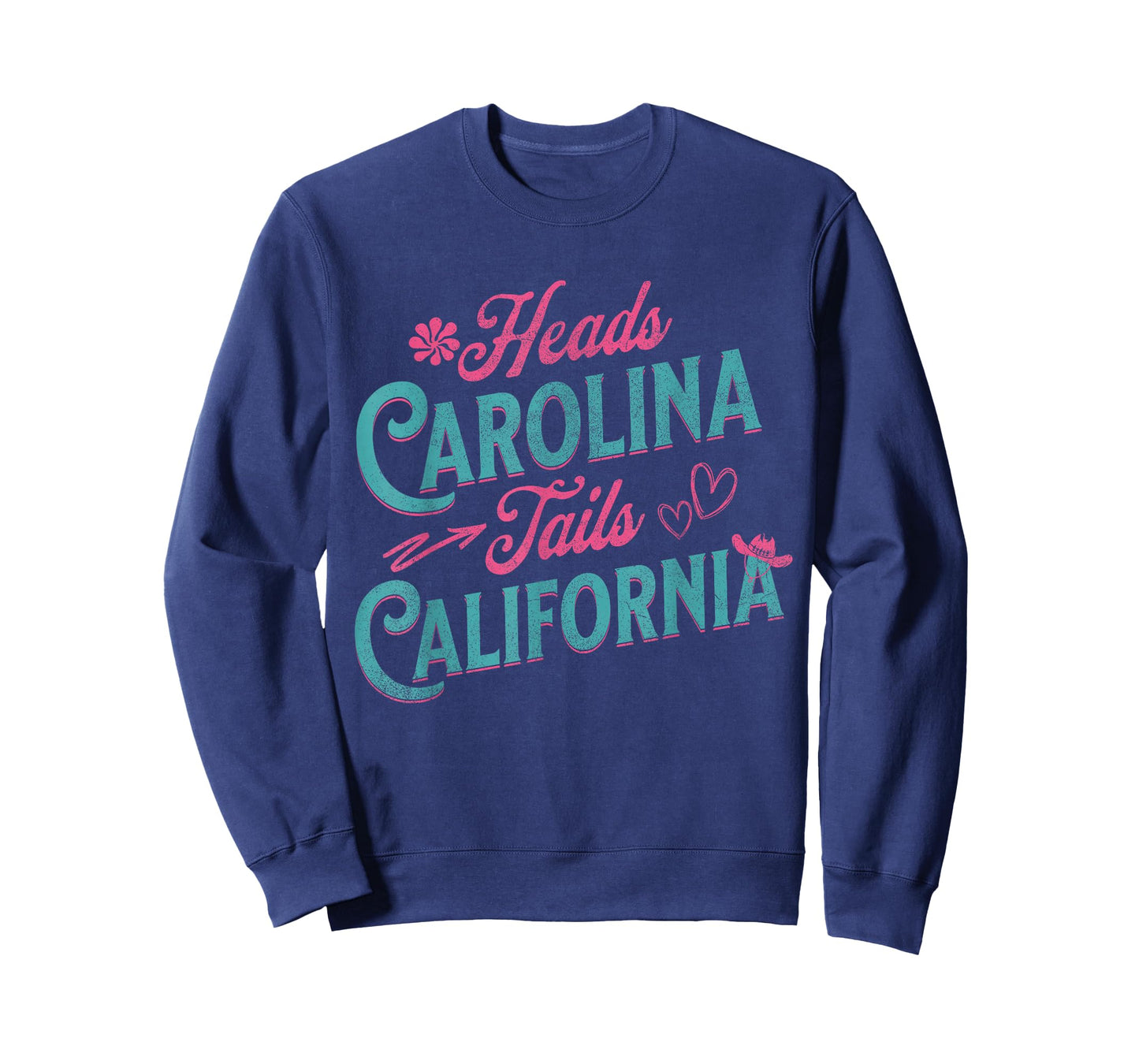 Heads Carolina Tail California Retro Vintage T-Shirt