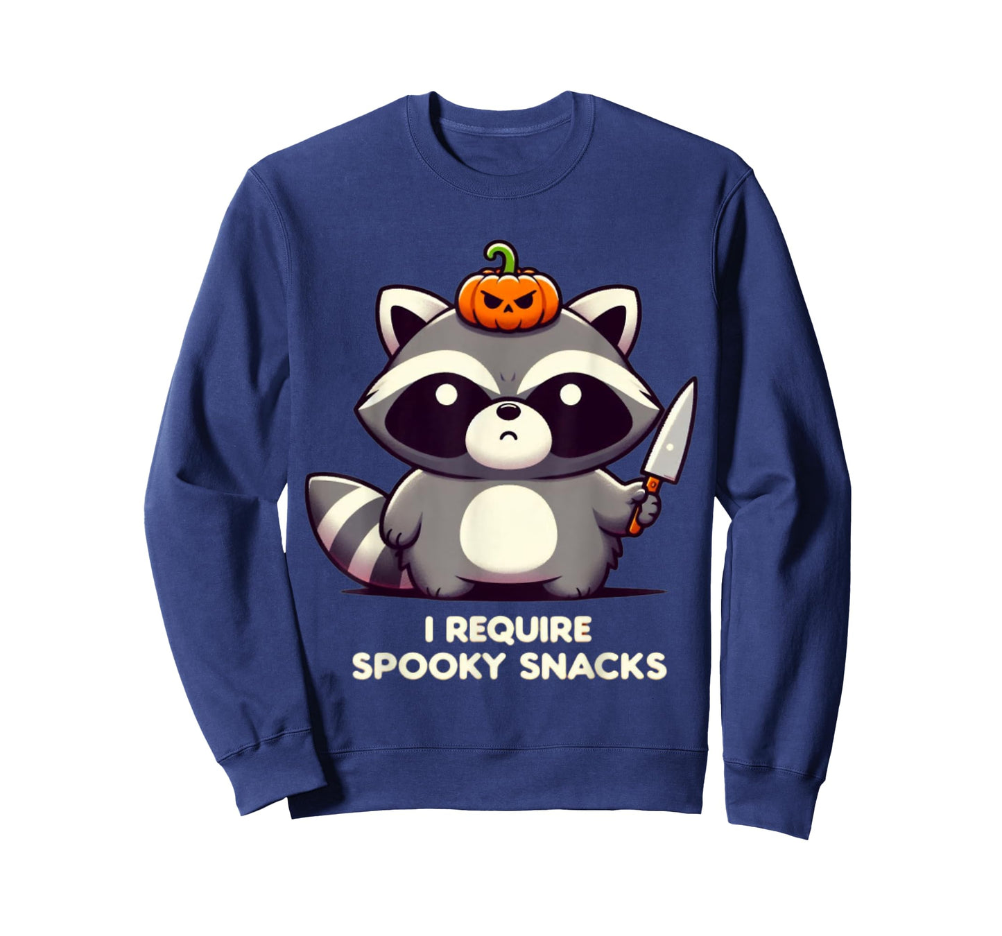 I Require Spooky Snacks Angry Raccoon Halloween T-Shirt