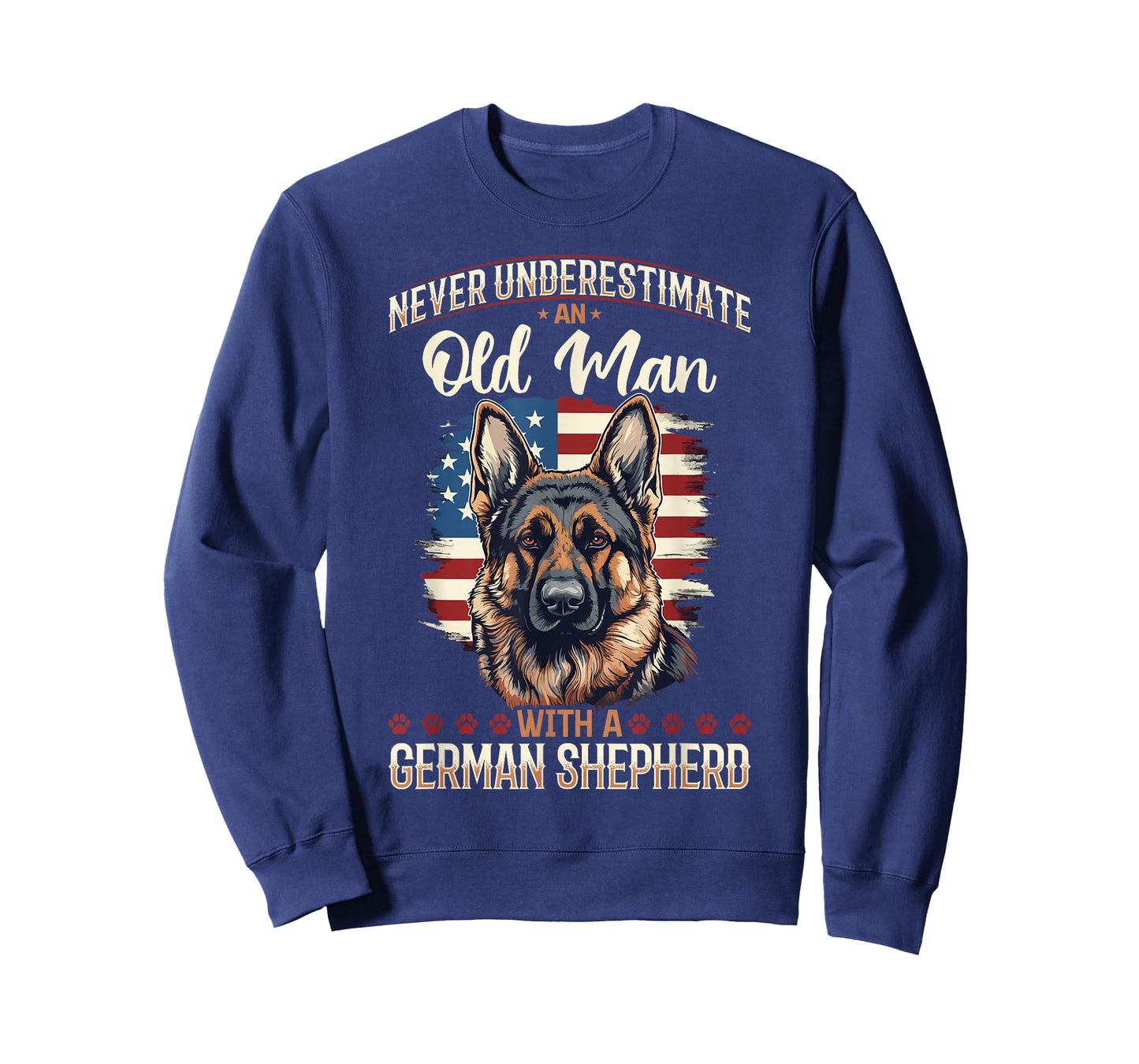 German Shepherd Dog Breed Pet Never Underestimate an Old Man T-Shirt