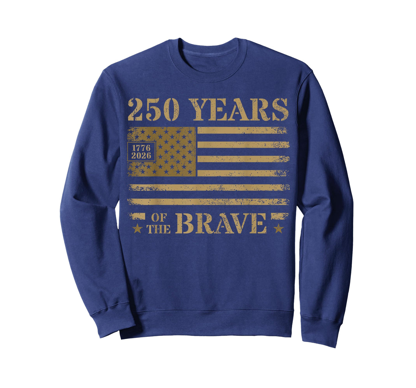 250 Quarter Millennium of The Brave Rugged Flag for Men T-Shirt