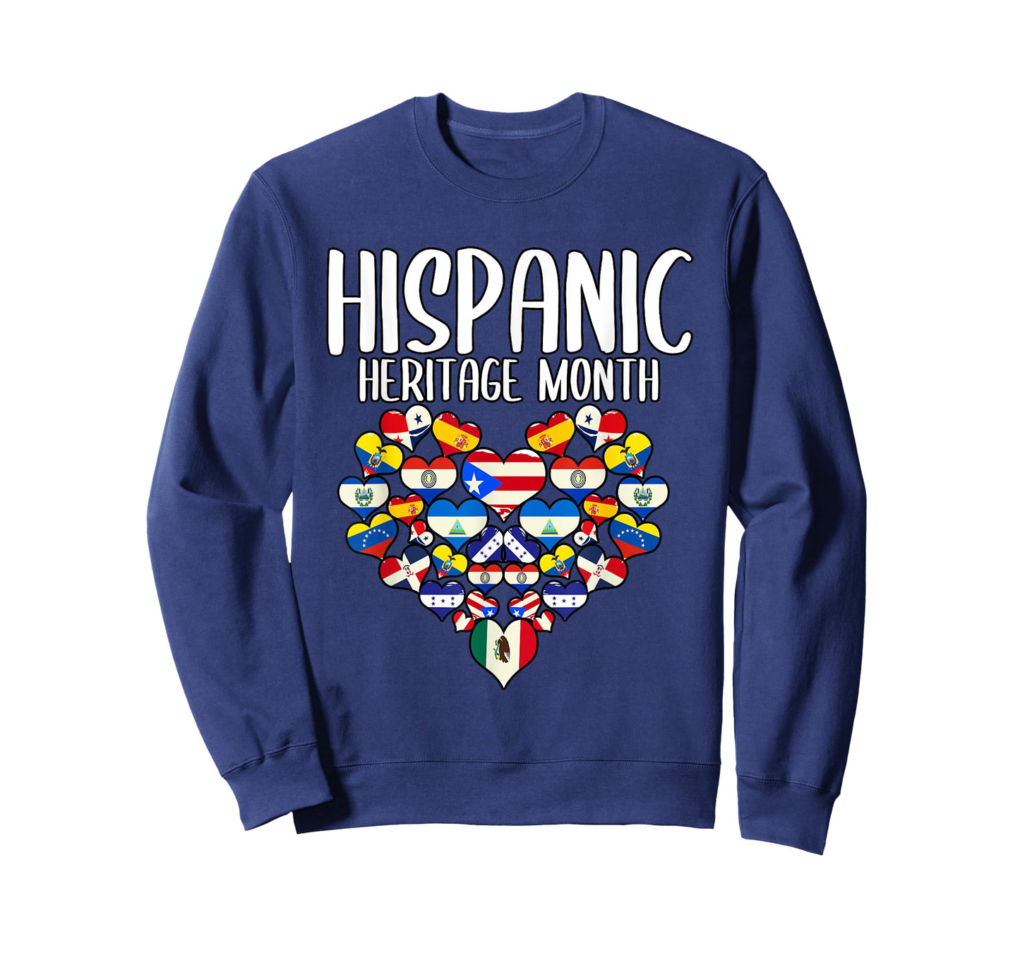 Hispanic Heritage Month All Countries Flags Heart T-Shirt