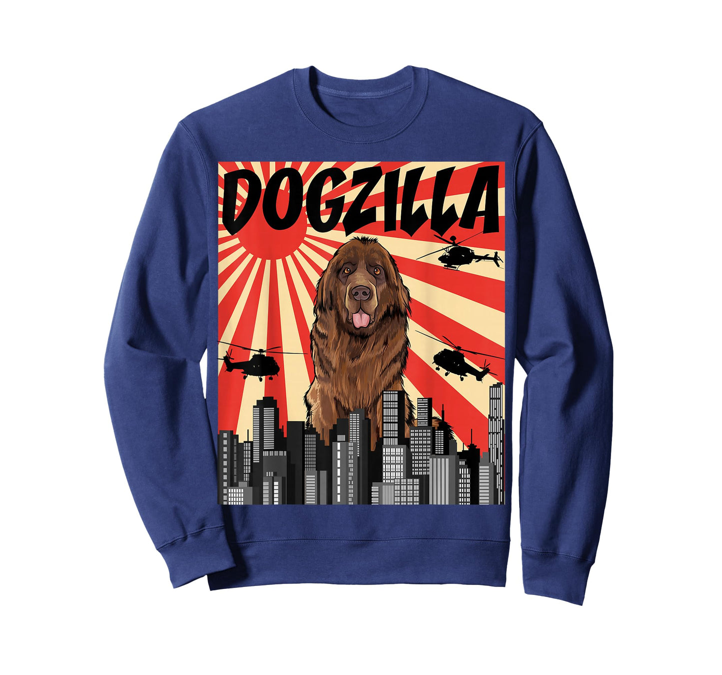 Funny Retro Japanese Dogzilla Newfoundland T-Shirt