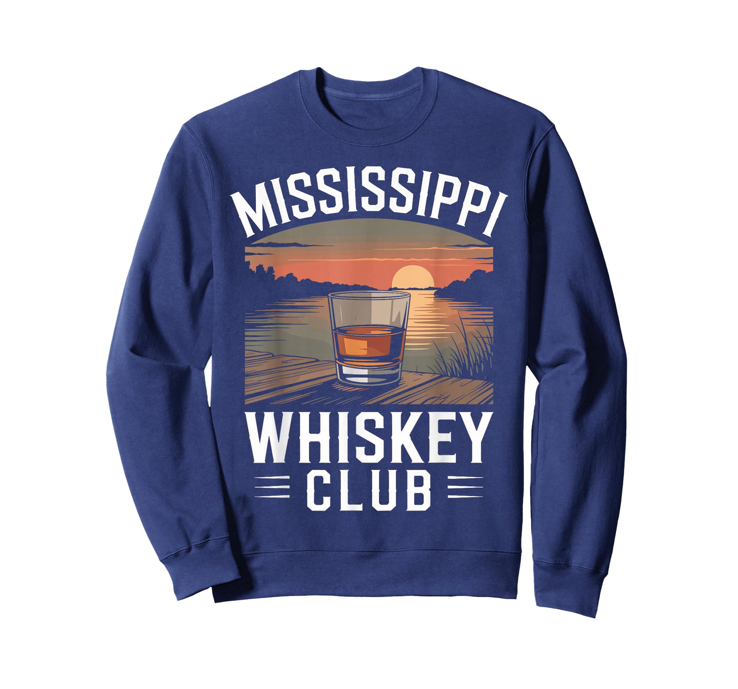 Mississippi Whiskey Club River Sunset Lovers Bourbon T-Shirt