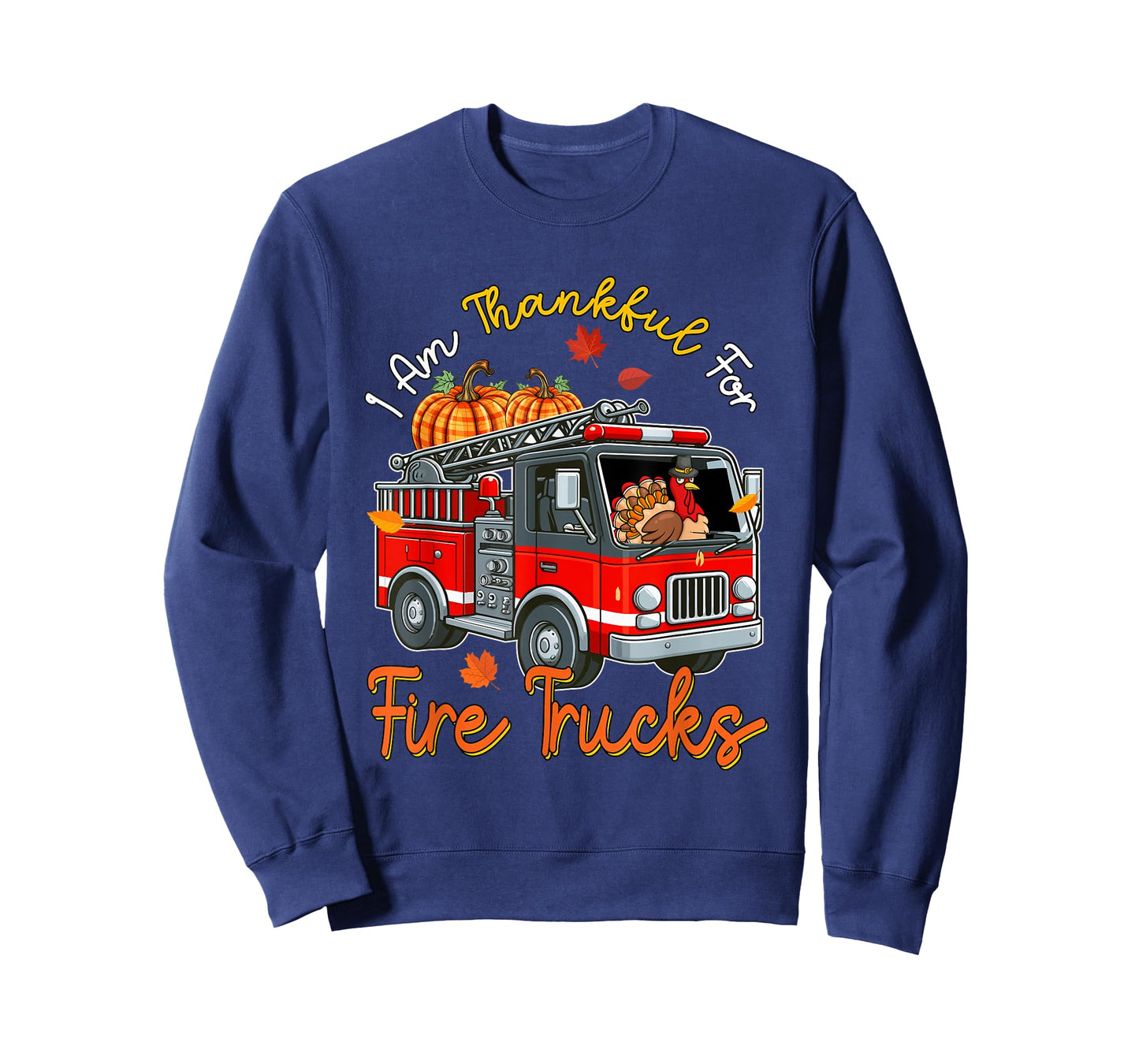 Thankful For Fire Trucks Thanksgiving Turkey Sunglasses T-Shirt