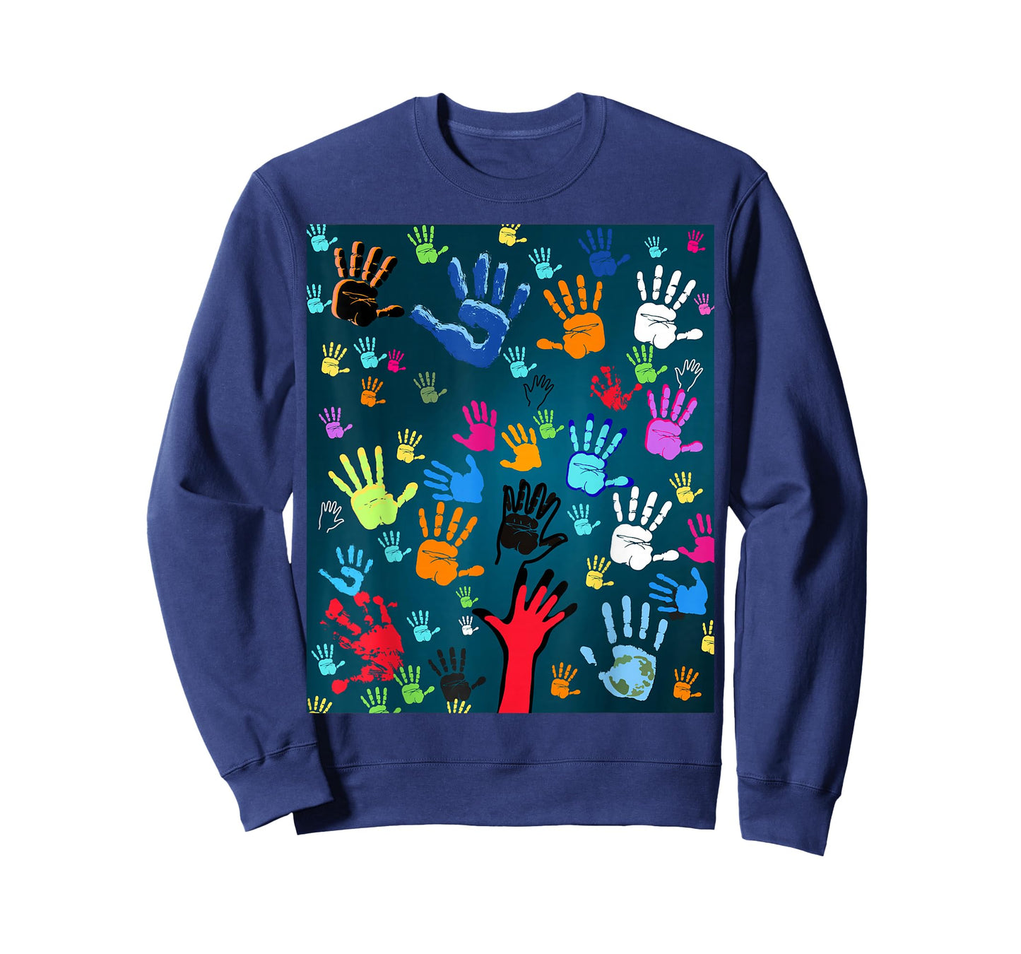 Colorful Handprint Art – Unity, Diversity, and Expression T-Shirt