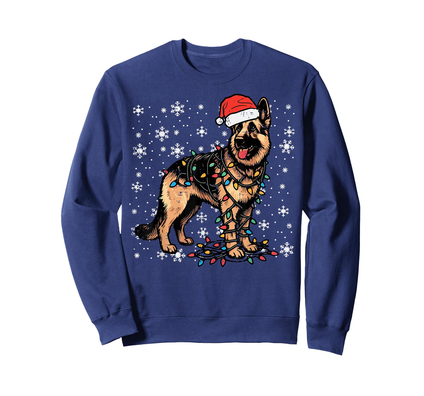 Christmas German Shepherd Xmas Police K9 Dog Men Women Kids T-Shirt