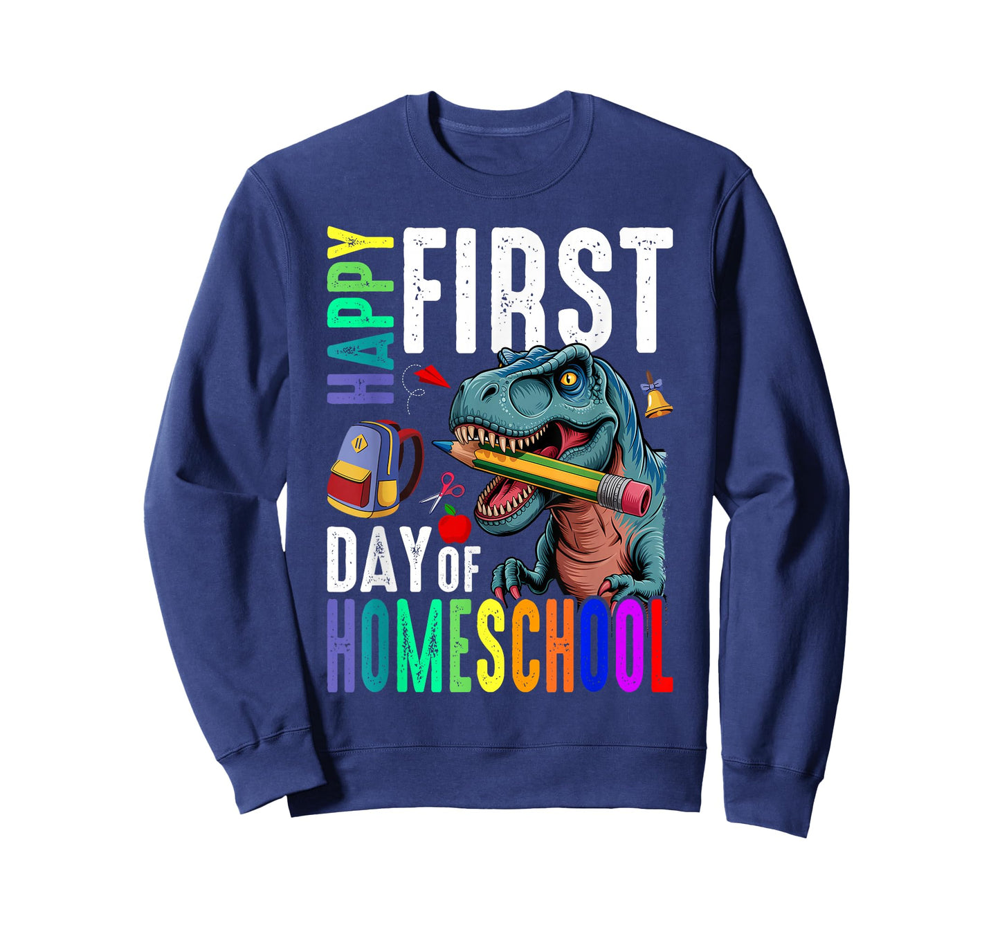 Happy First Day of Homeschool Dinosaur Back to School T-Shirt