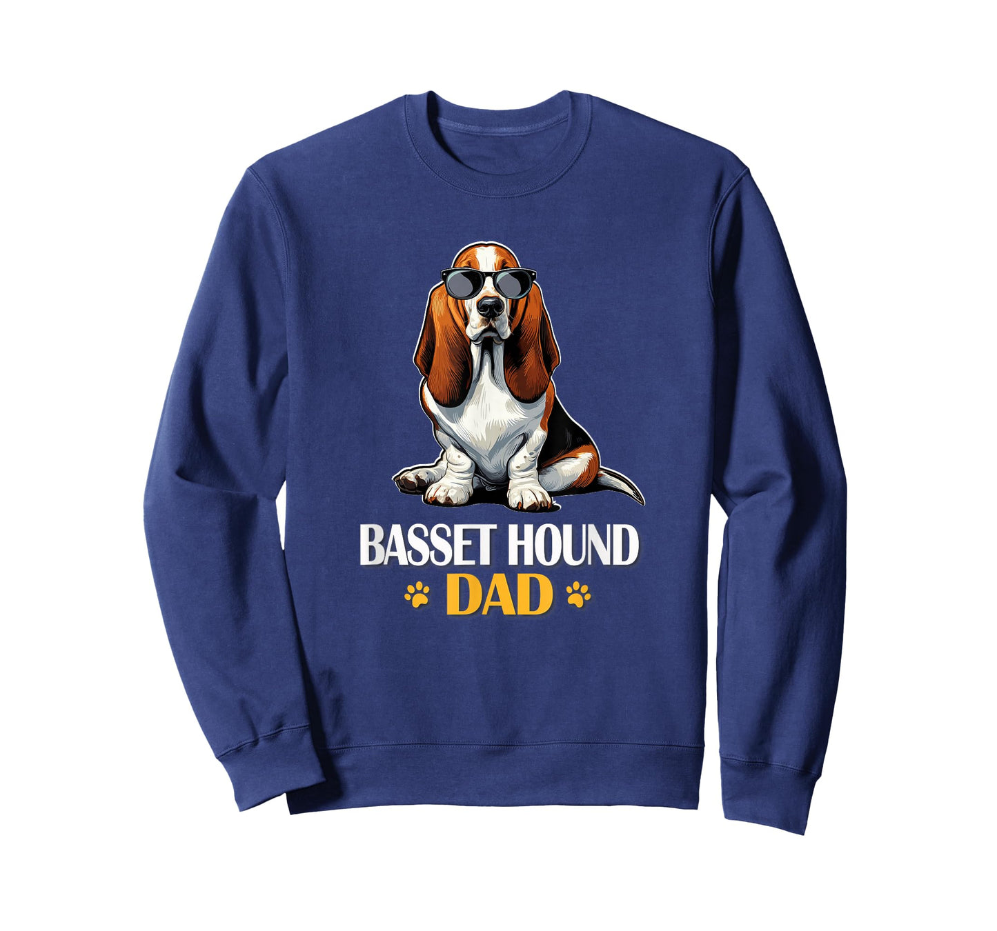 Mens Boys Cool Sunglasses Dog Lover Basset Hound Dad T-Shirt