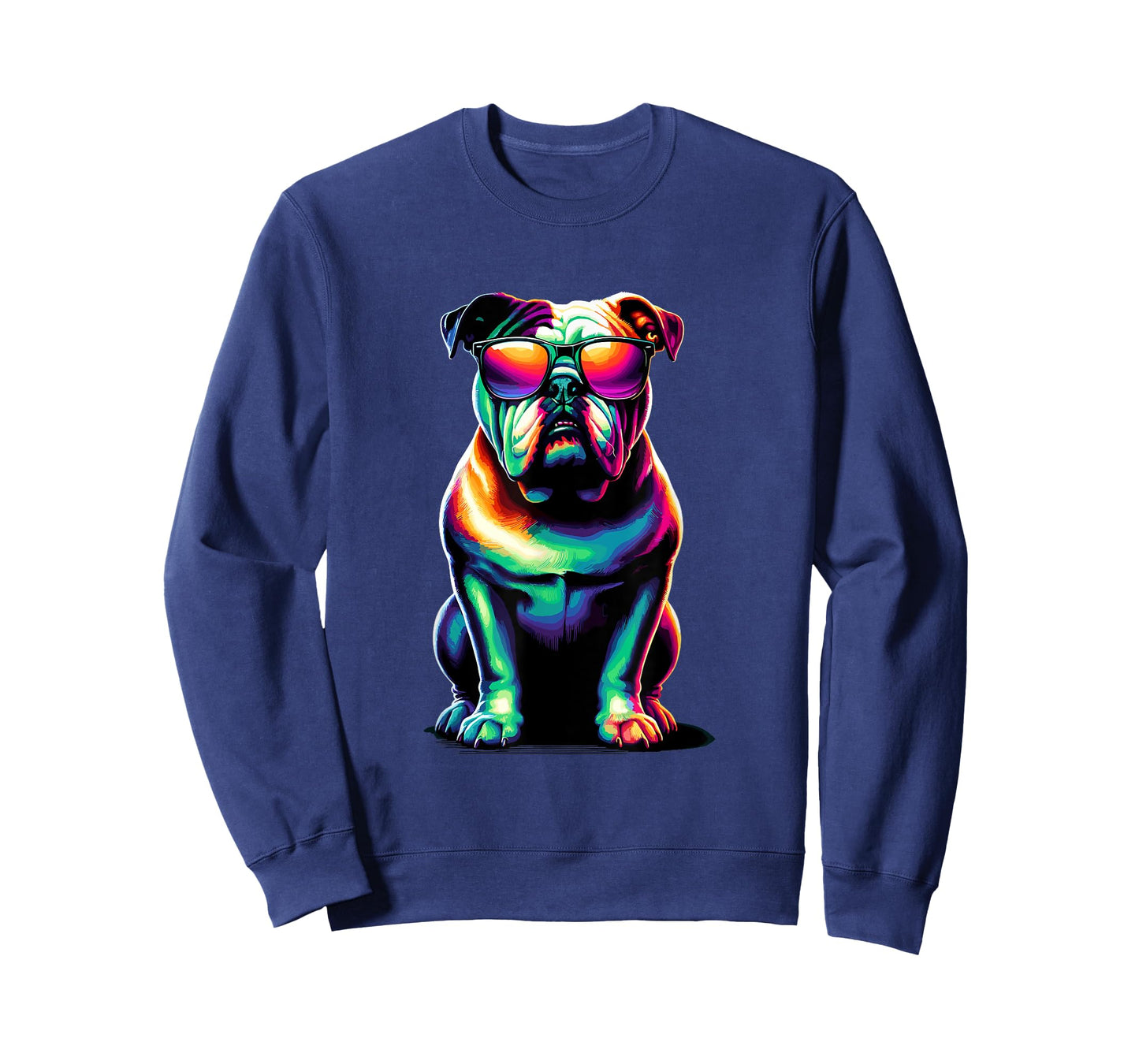 Colorful Pop Art Sunglasses Bulldog English Bulldogs T-Shirt
