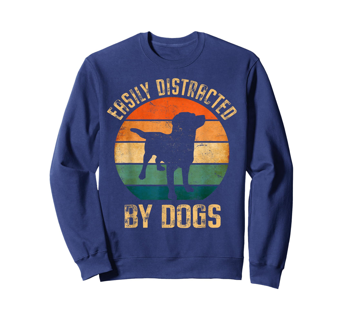 Easily Distracted By Dogs Vintage Retro Pet Dog Lover T-Shirt