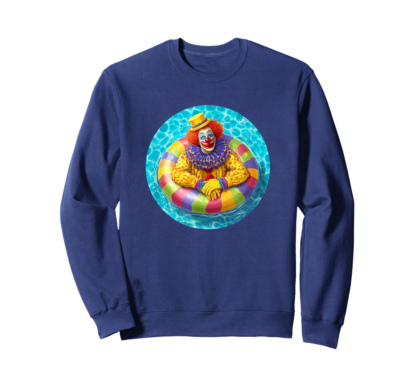 Funny Vacation Clown with Pool Ring for Holiday Lovers T-Shirt