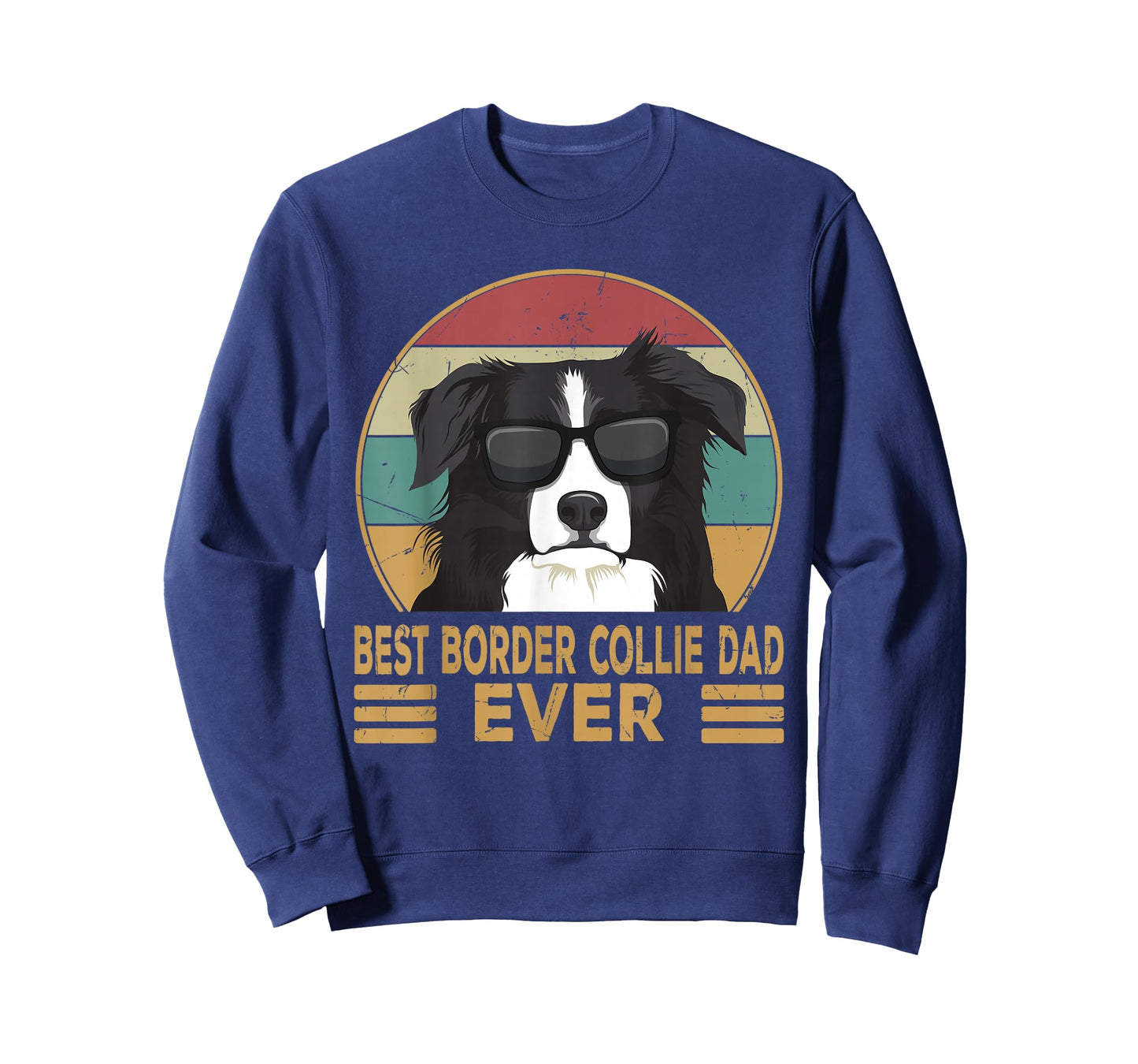 Best Border Collie Dad Ever Funny Dog Gift for Men and Boys T-Shirt Small