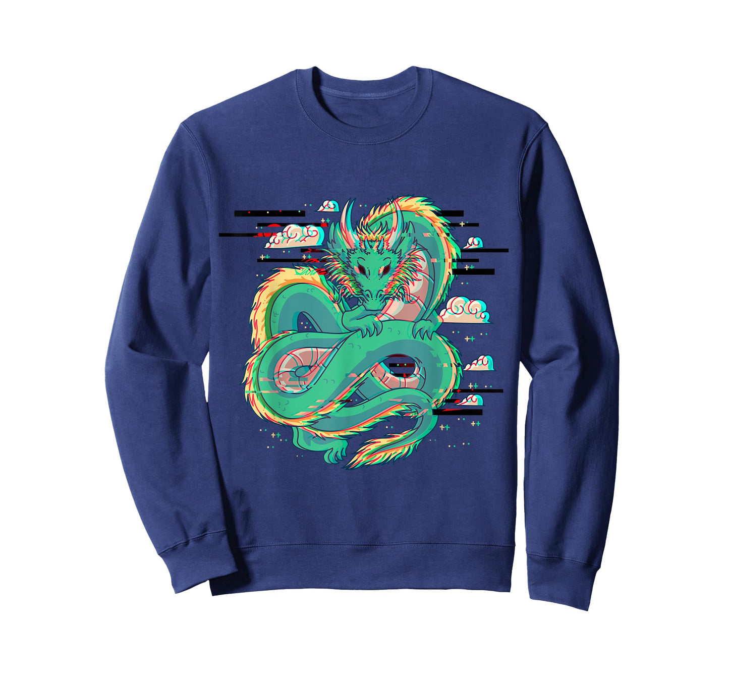 Grunge Dragon Glitch Dragon Aesthetic Style Japan Vaporwave T-Shirt