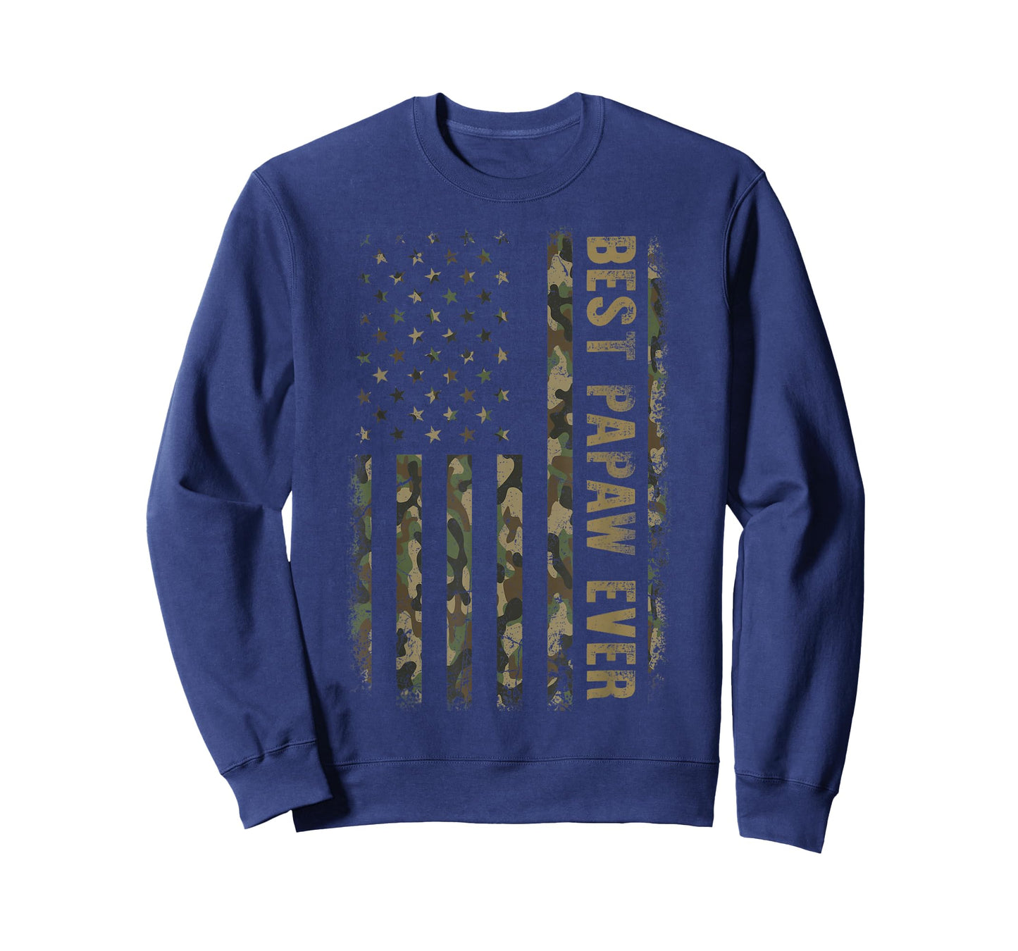 Best Papaw Ever Camouflage American Flag Father's Day T-Shirt