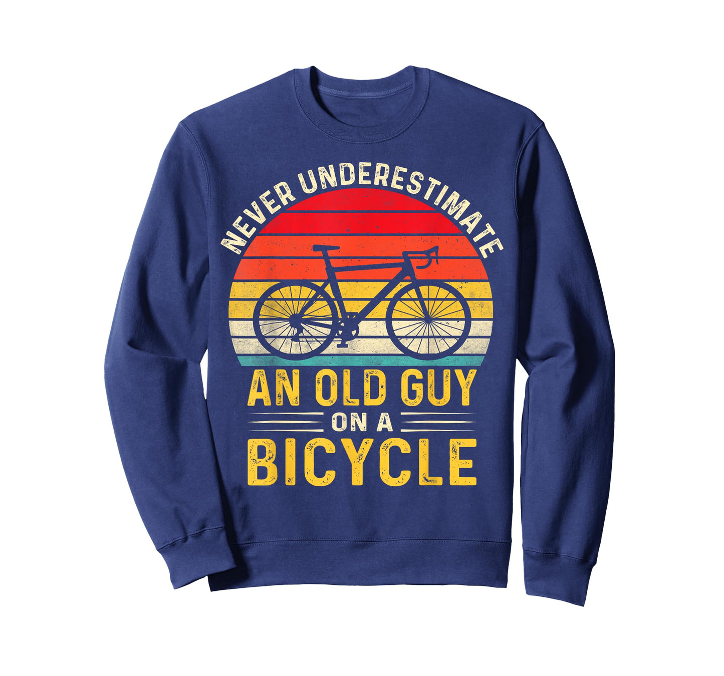 Never Underestimate An Old Guy On A Bicycle Vintage Cycling T-Shirt