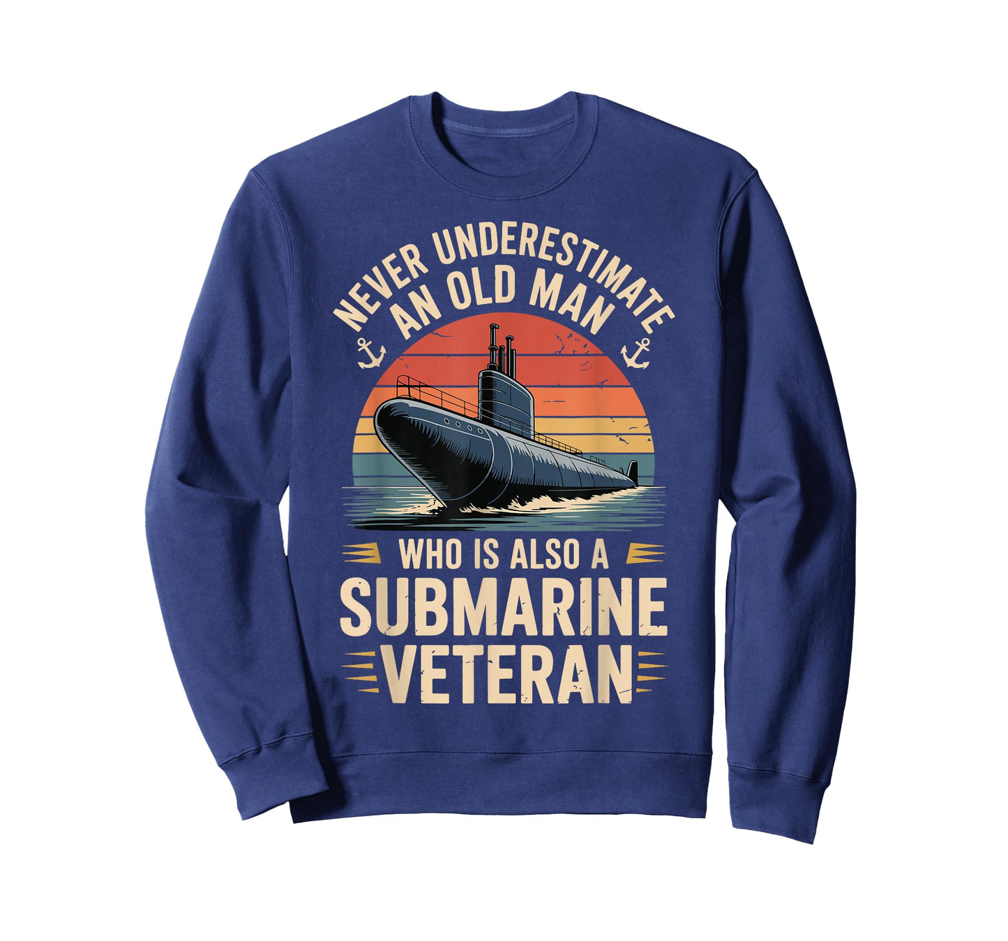 Never Underestimate an Old Man Who is A Submarine Veteran T-Shirt