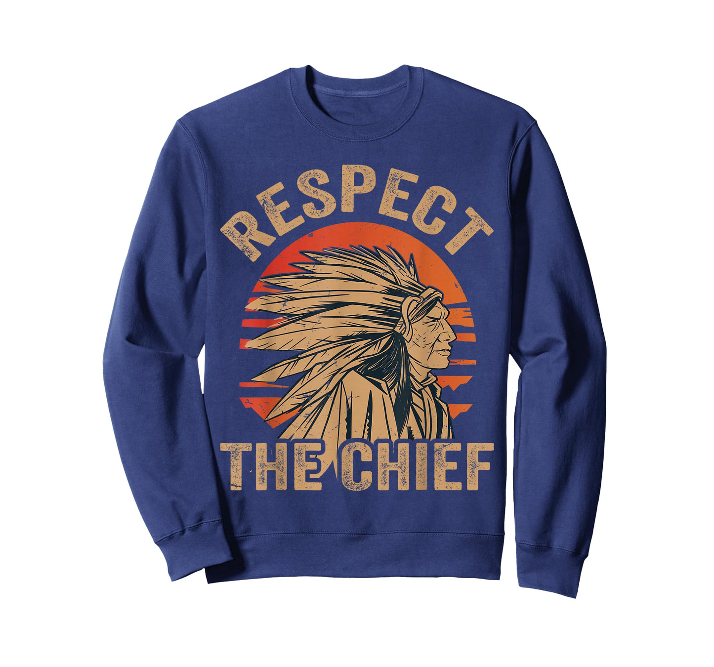 Respect The Chief - Native Tribe - Indian American - Vintage T-Shirt