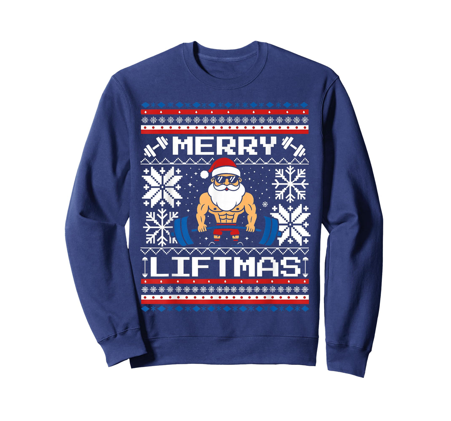Merry Liftmas Funny Santa Claus Workout Gym Fitness T-Shirt
