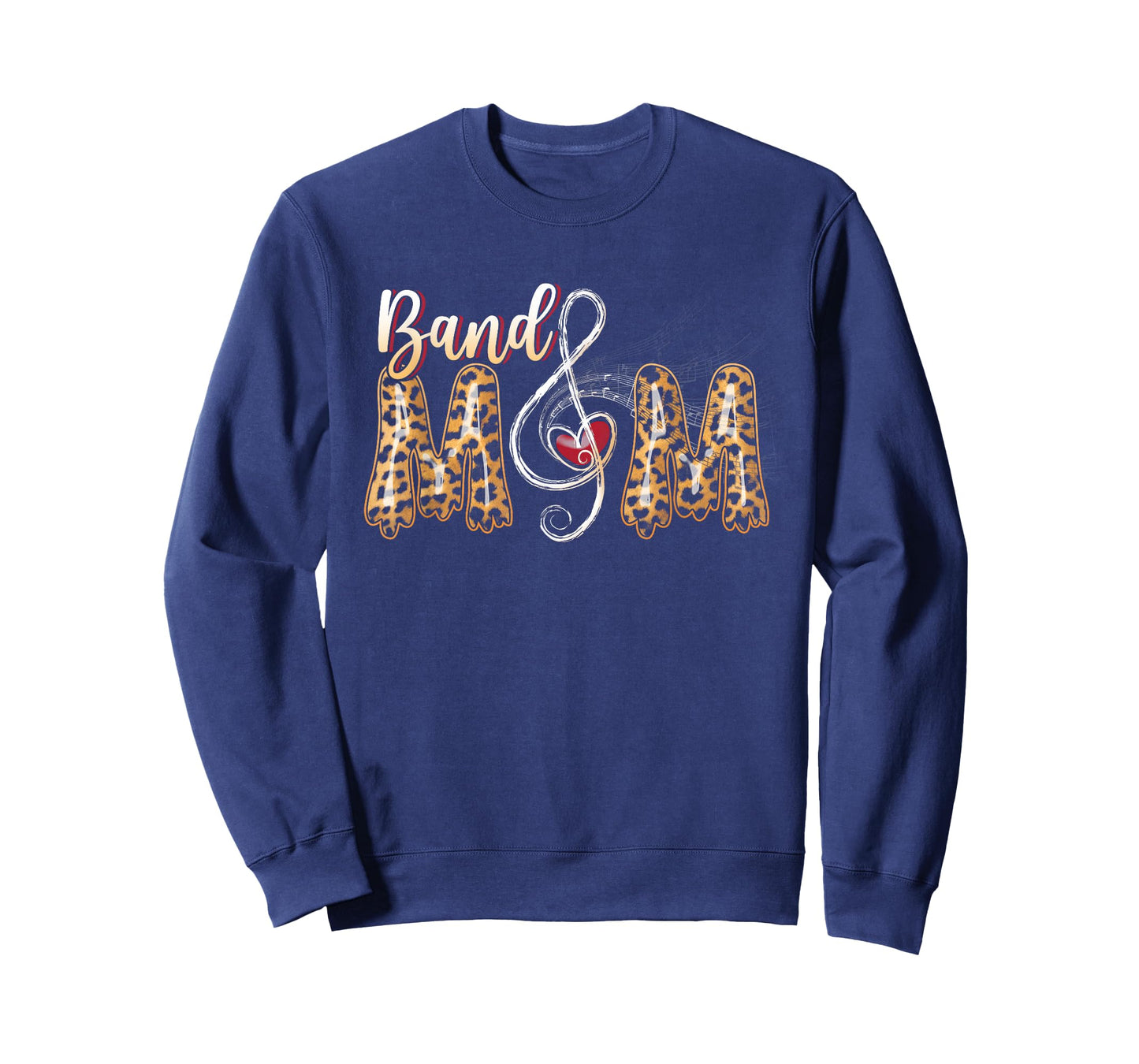 Band Mom Leopard Print Proud Mom Musical Marching Band T-Shirt