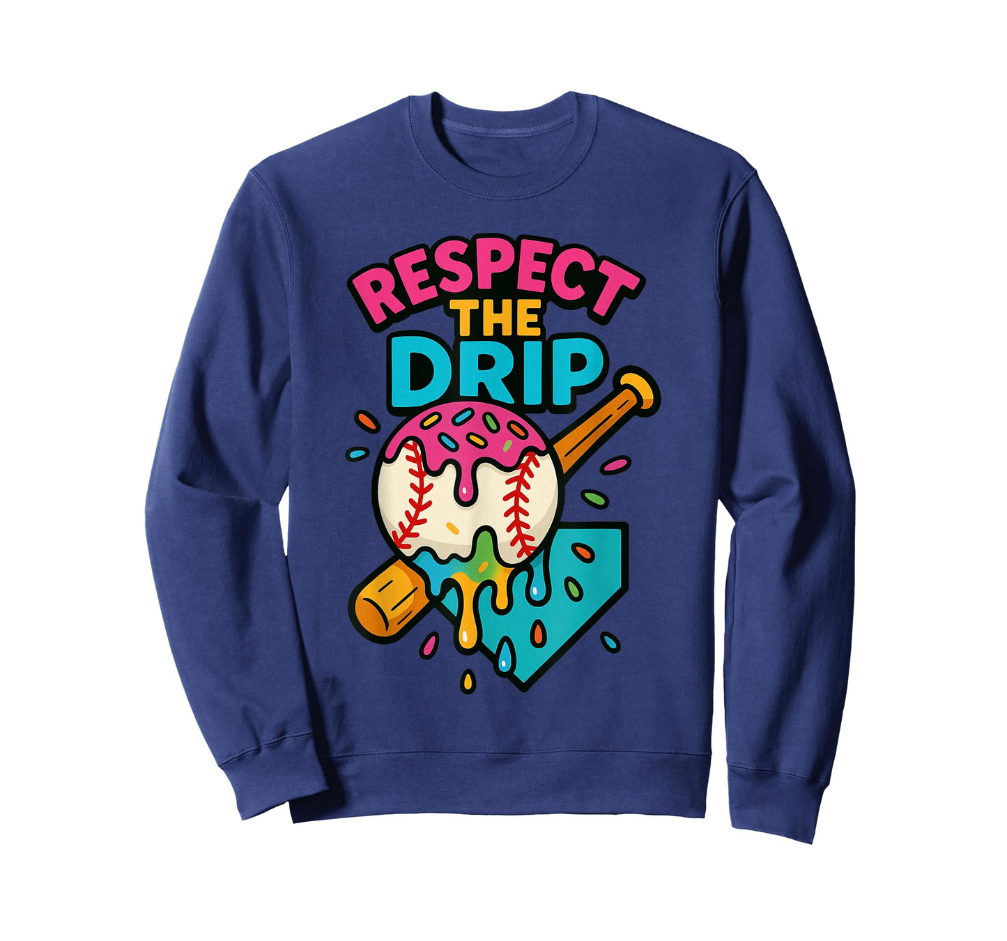 Baseball Drip Ice Cream Sports Pitcher Homerun Strikeout T-Shirt