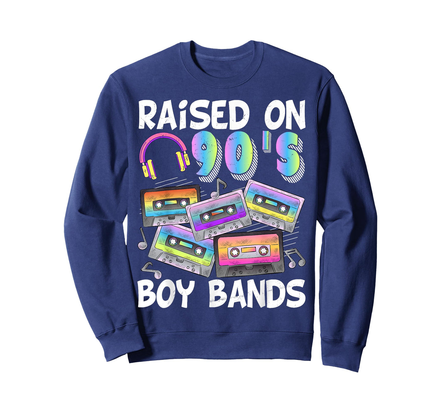 Raised On 90s BoyBand Cassette Tape Retro 90s Music Lover T-Shirt