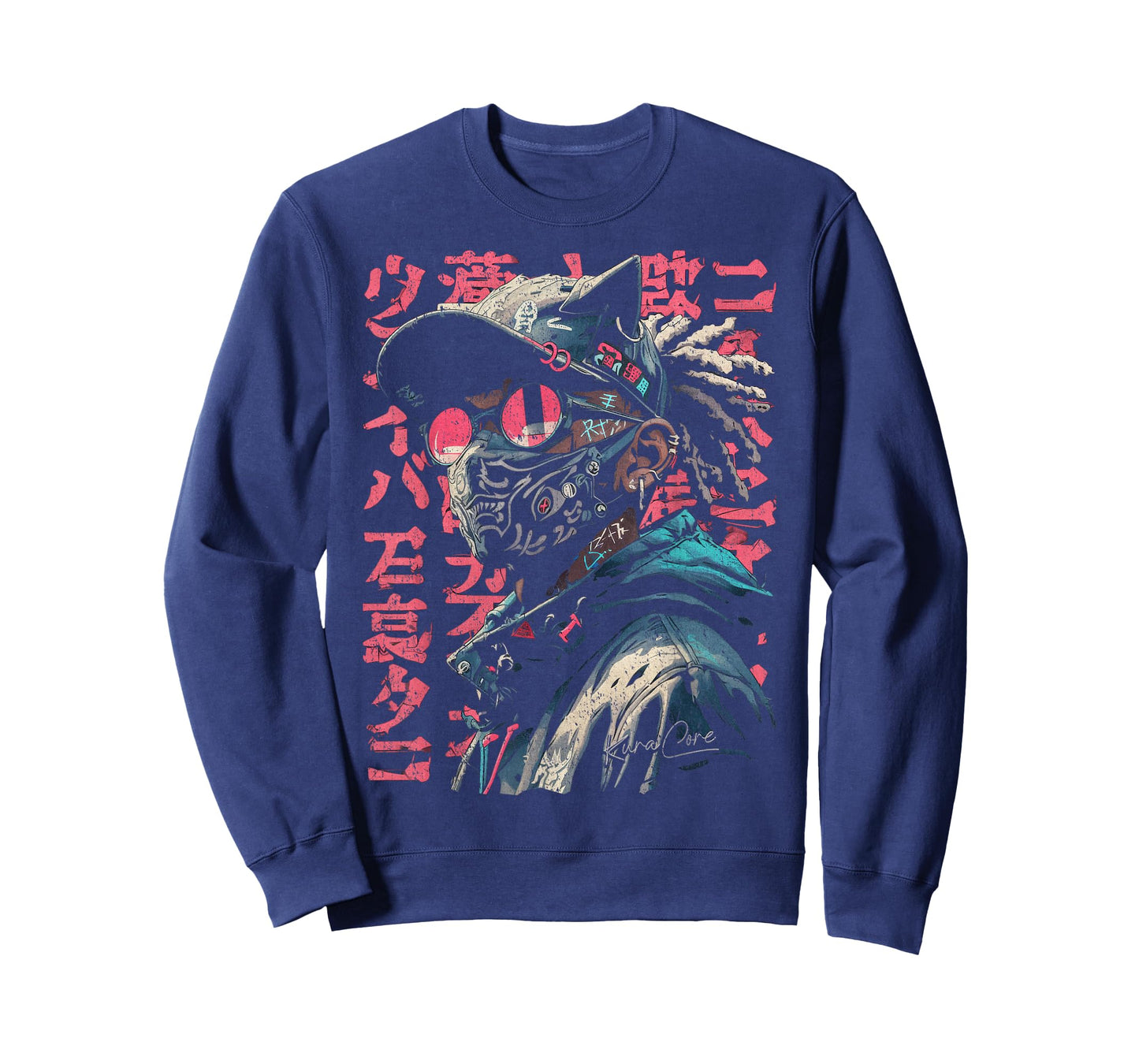 Japanese Streetwear Afro Cyberpunk Y2K Techwear Manga Anime T-Shirt