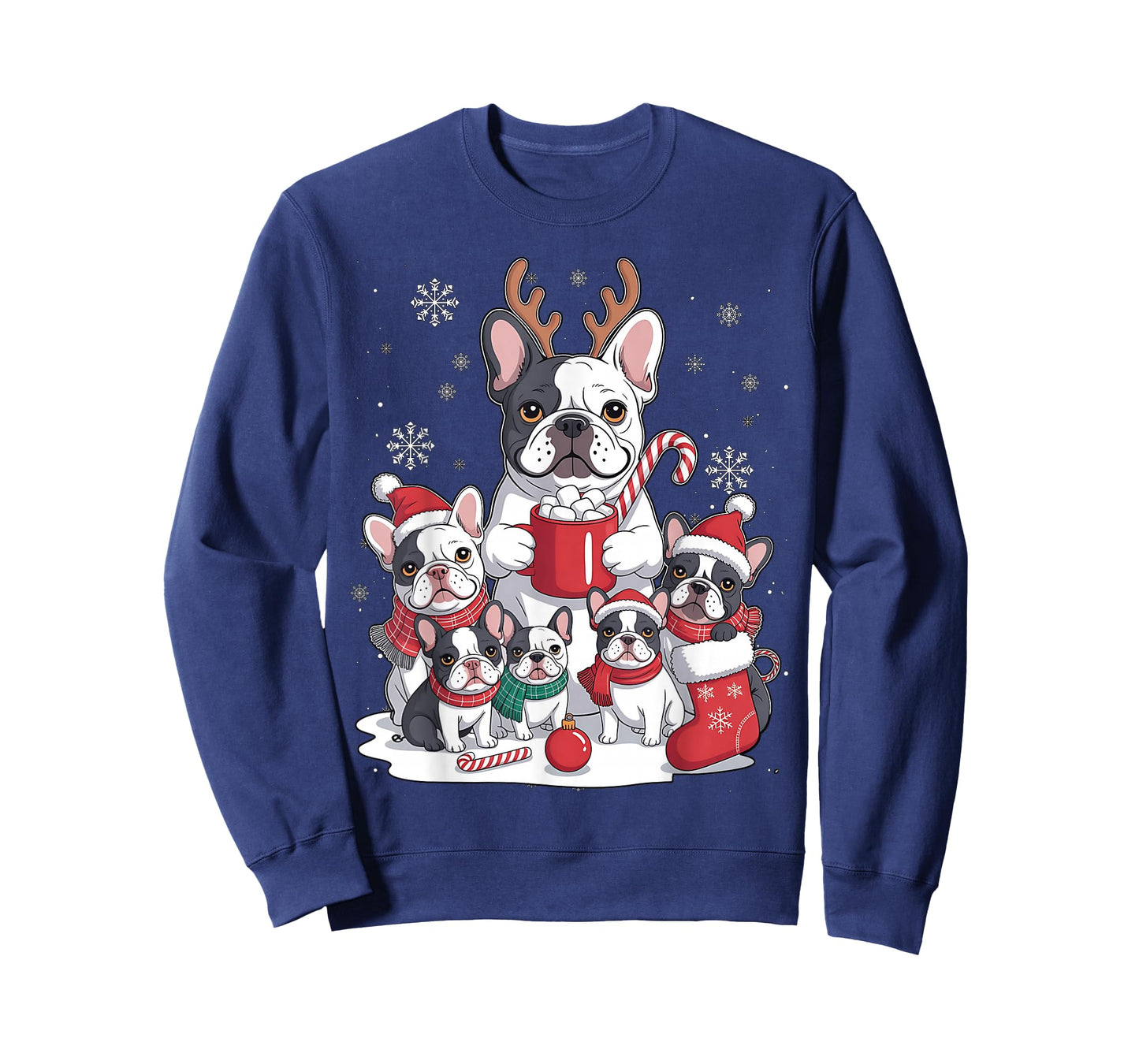 Funny Santa French Bulldog Dogs Christmas Xmas for Women Men T-Shirt