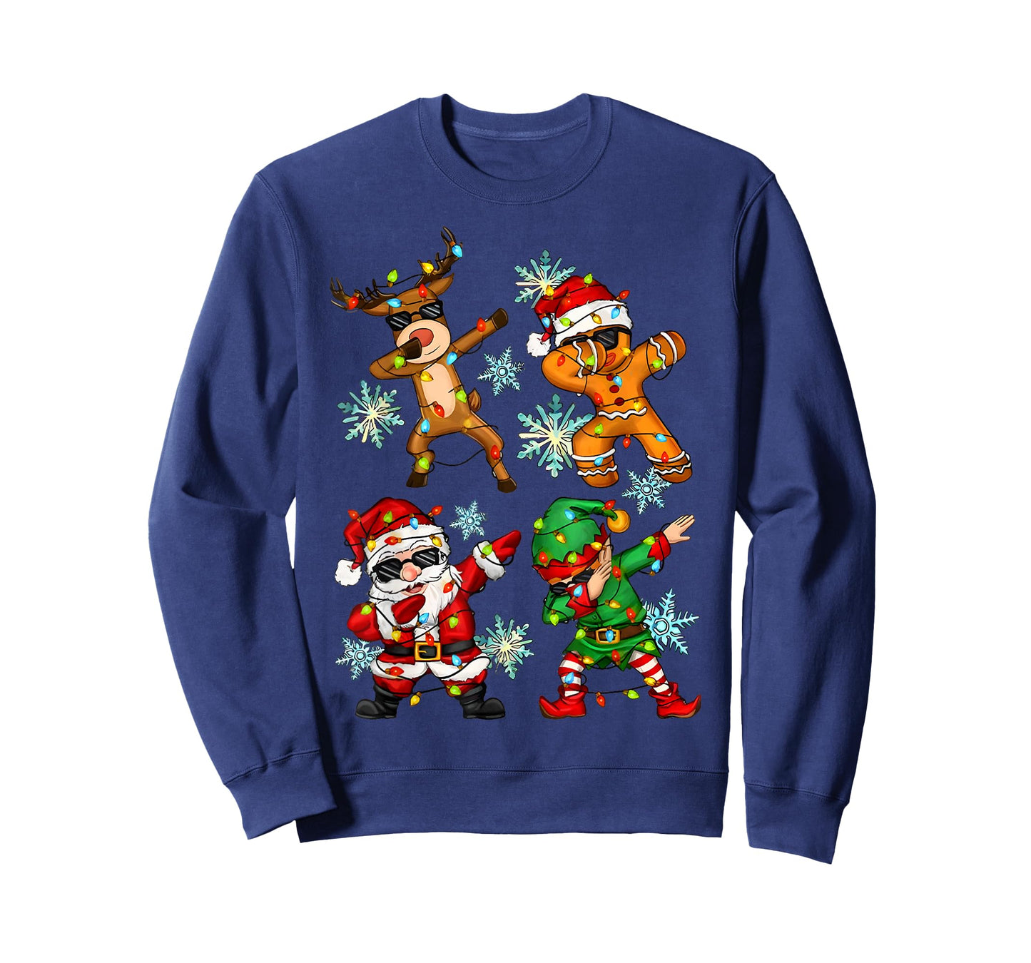 Dabbing Santa Elf Friends Christmas Teen Boys Girls Men Xmas T-Shirt