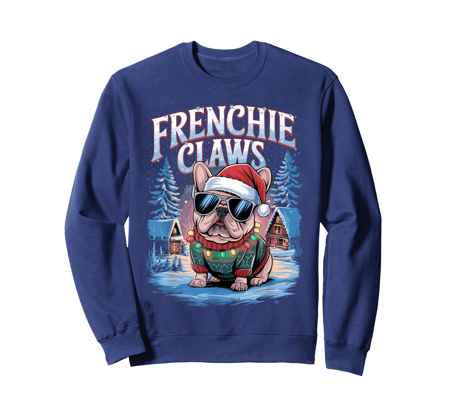 Christmas Outfit Frenchie Claws Dog Owner French Bulldog T-Shirt