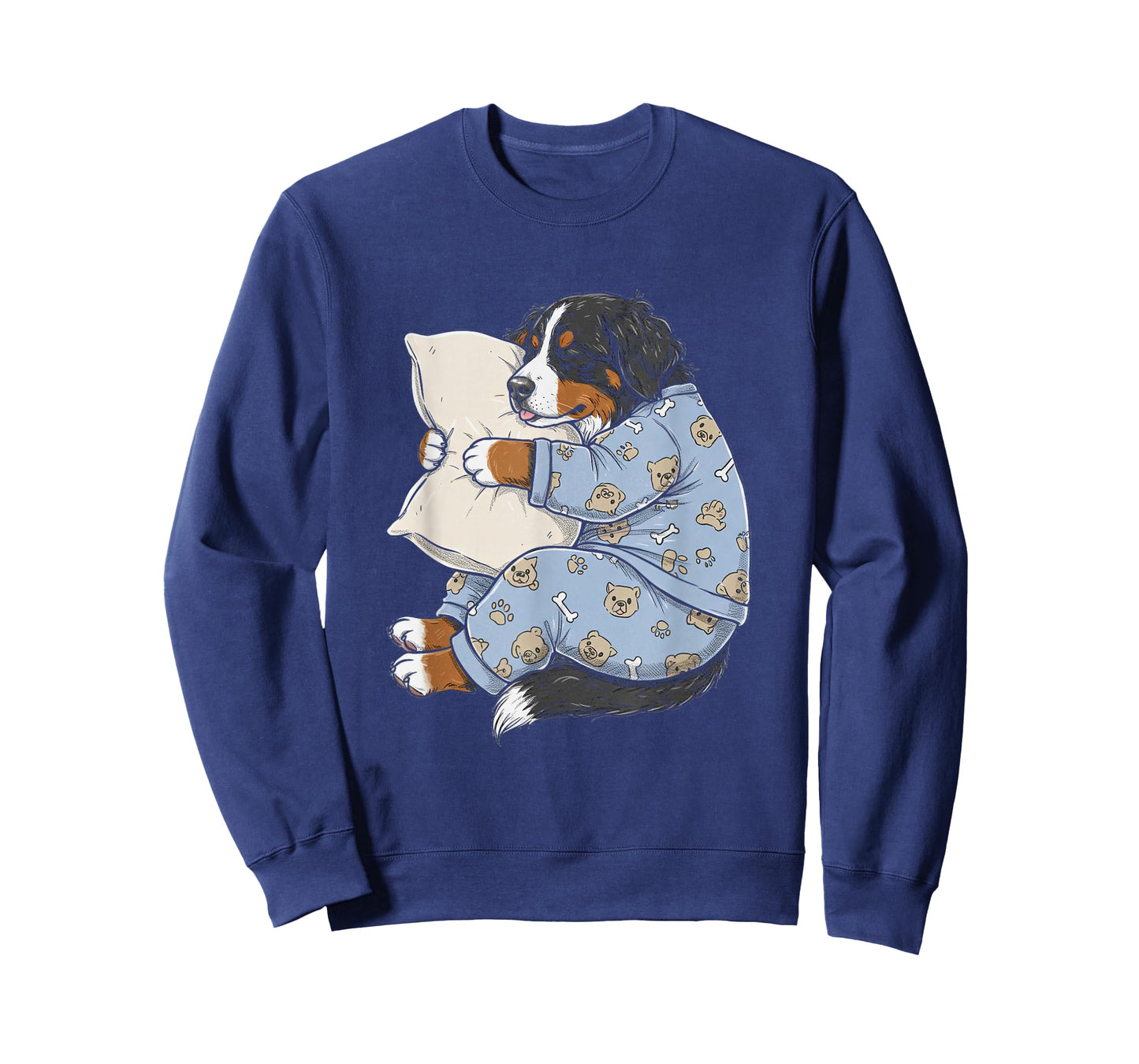 Funny Sleepy Bernese Mountain Dog Pajama Men Women Kids T-Shirt