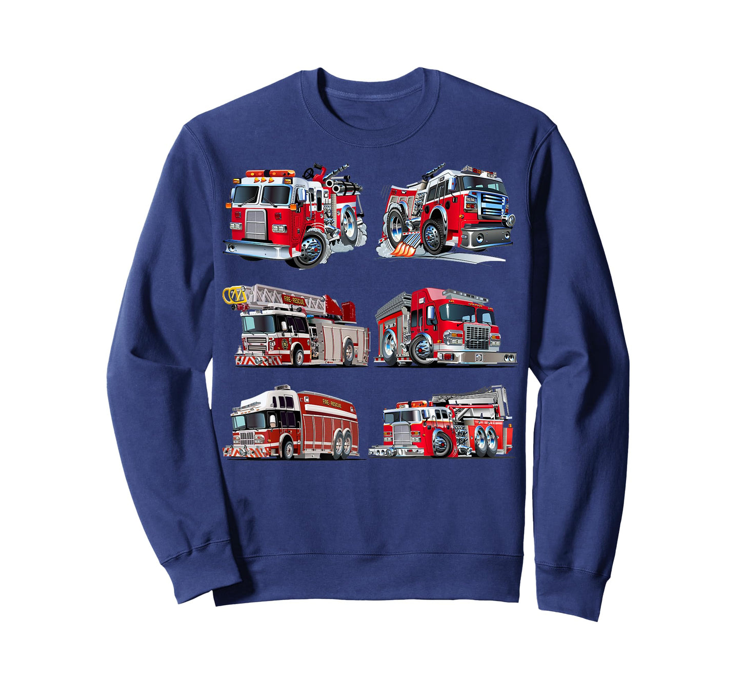 Types of Fire Truck Boy Toddler Kids Firefighter Xmas T-Shirt
