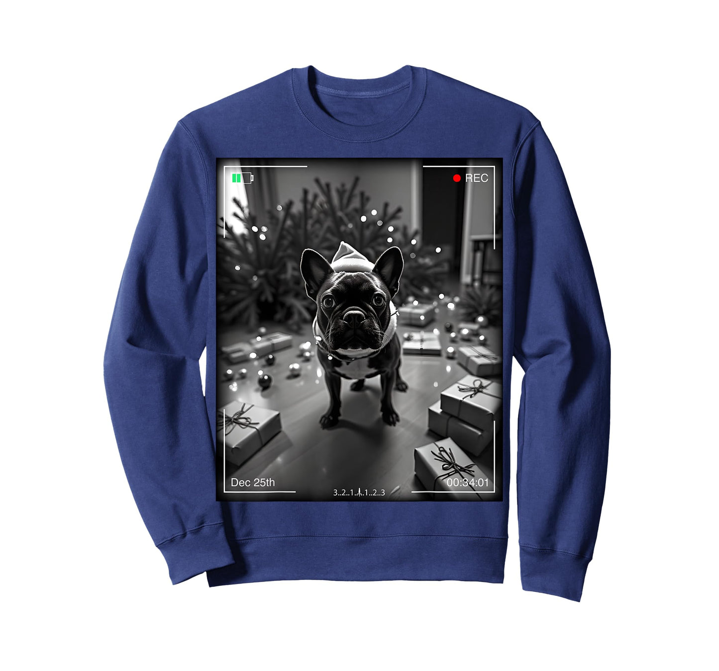 Christmas French Bulldog Caught On Camera T-Shirt
