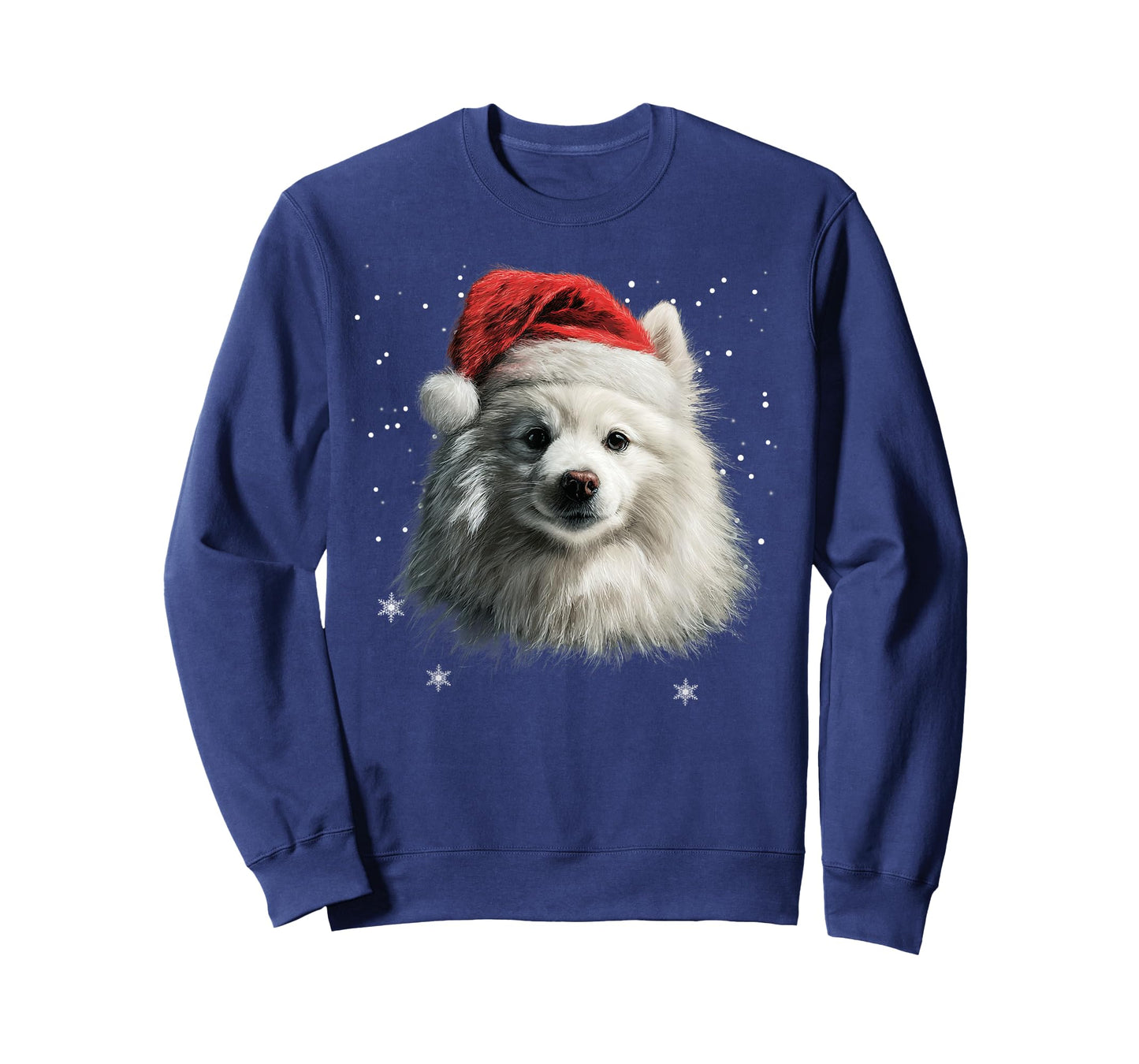 American Eskimo Christmas Funny Santa Hat Dog Xmas T-Shirt