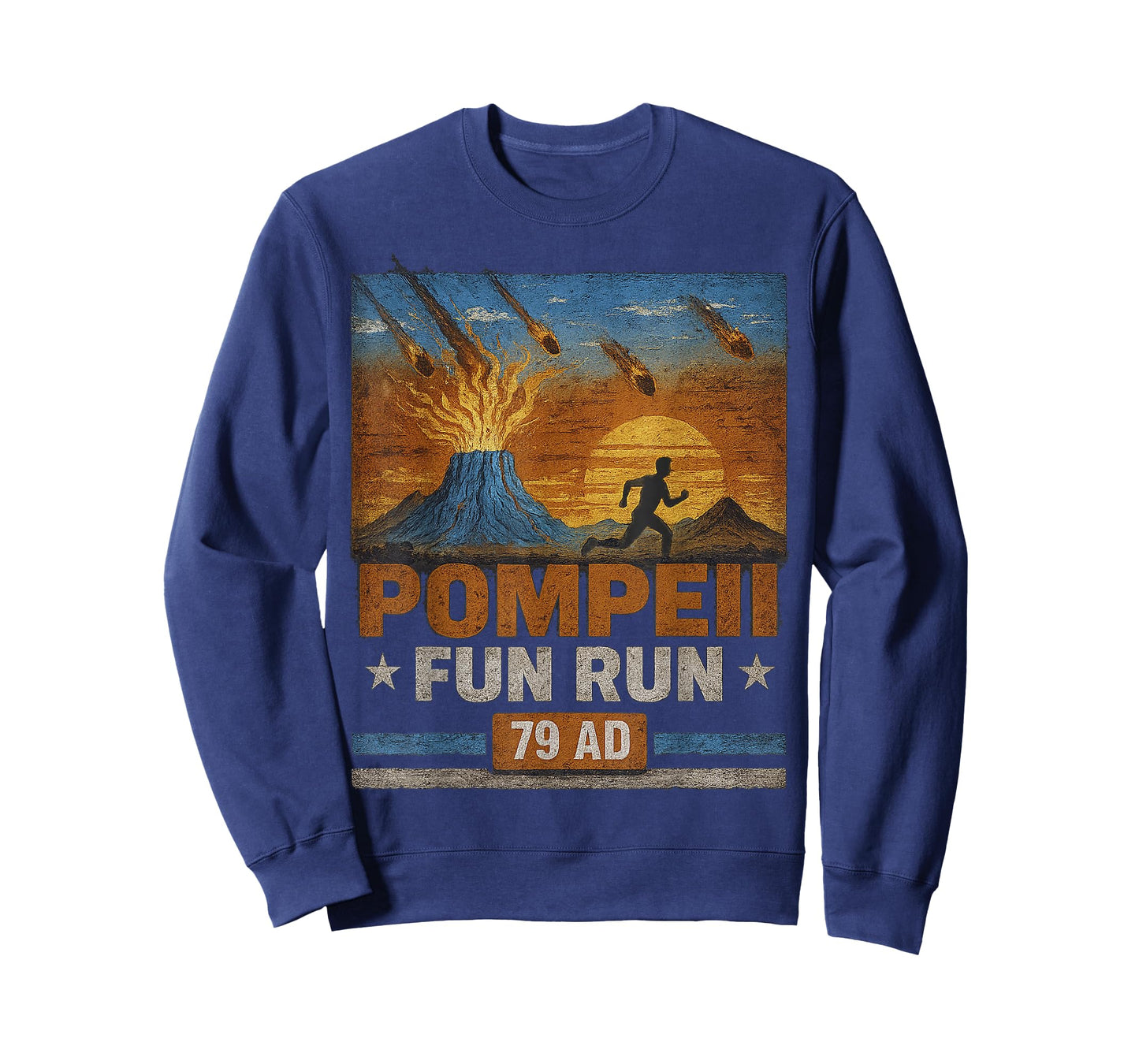 Pompeii Fun Run 79 AD Funny Volcano Geology Parody T-Shirt
