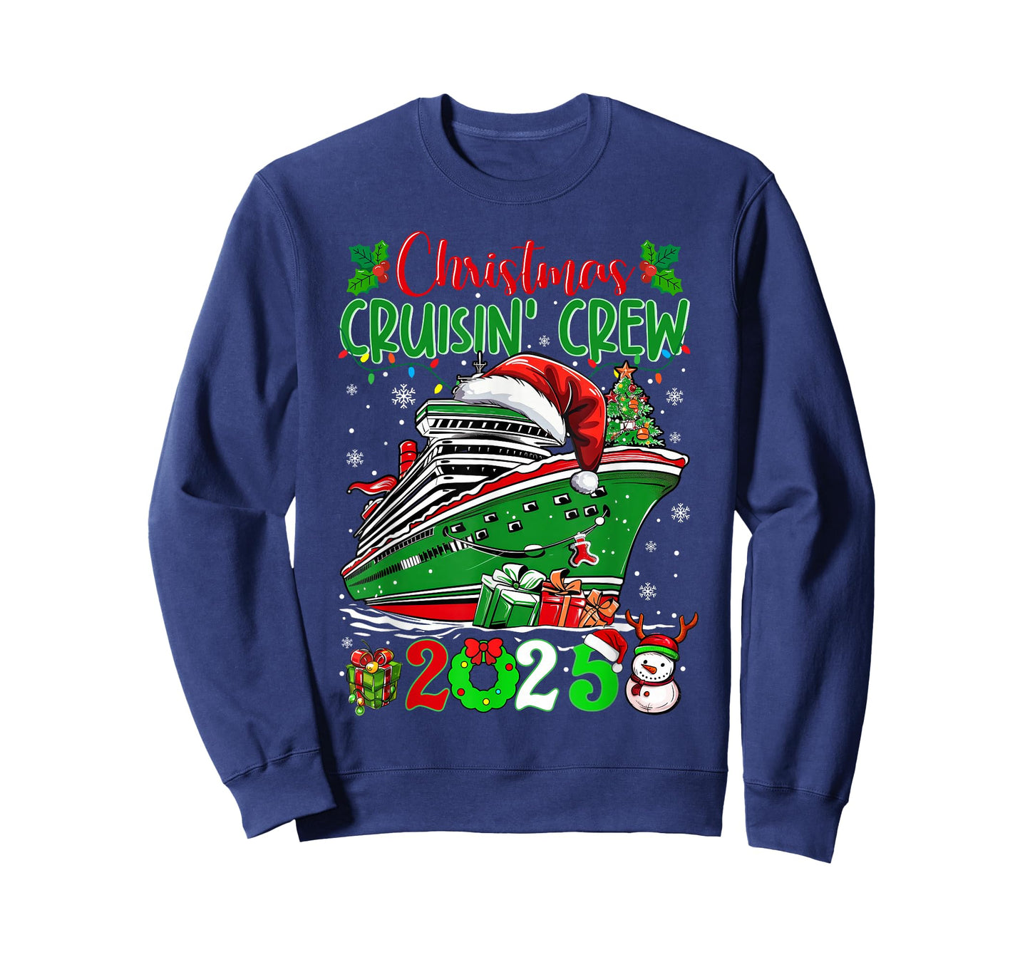 Christmas Cruisin Crew 2025 Matching Family Cruise Holiday T-Shirt